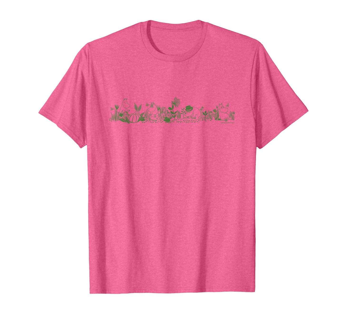 Moomin Moomintroll And Co In Nature Green Print T-Shirt