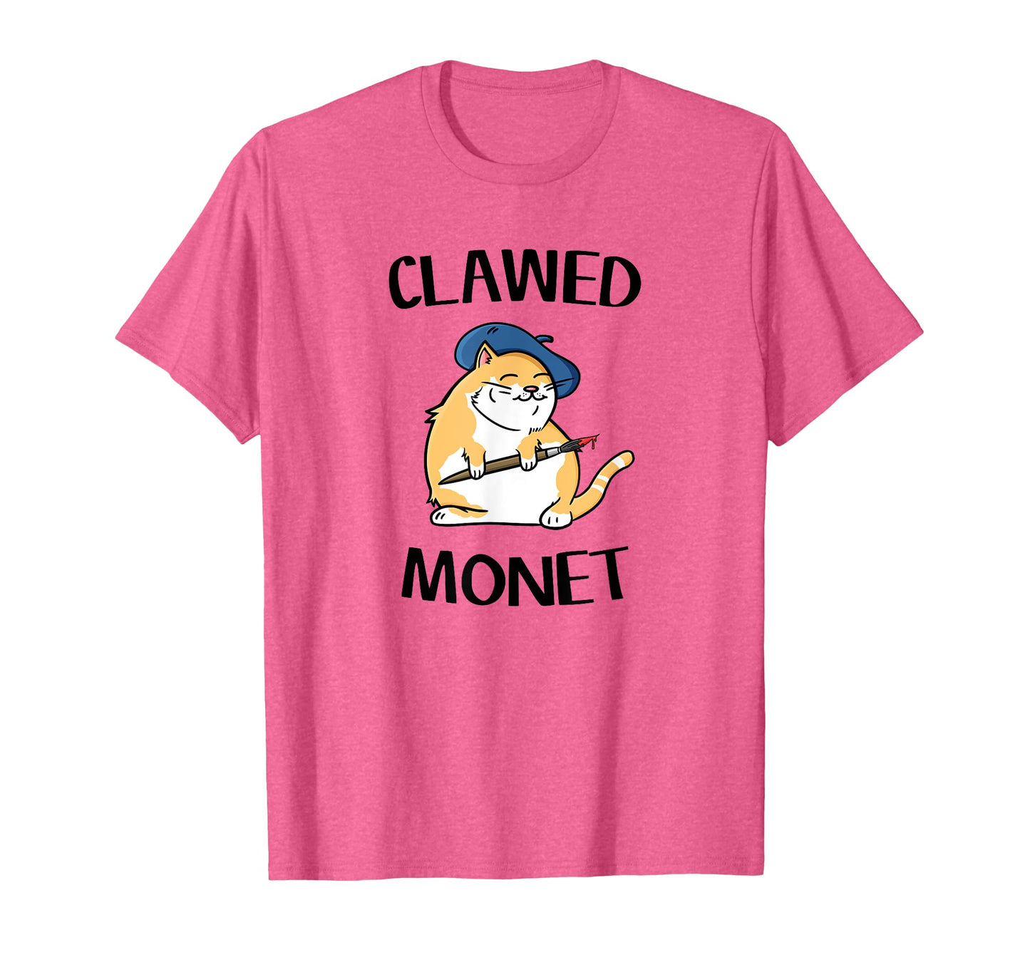 Funny Cat T-Shirt - French Artist Painting Clawed Monet Men Women Girls Kids T-Shirt