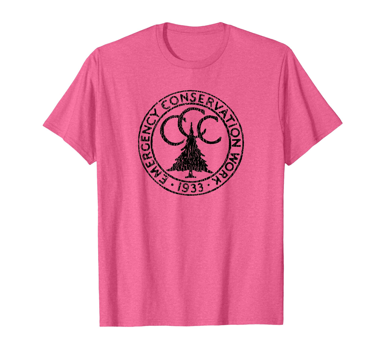 Giant Step Design Co. Civilian Conservation Corps CCC Logo Retro Distressed T-Shirt
