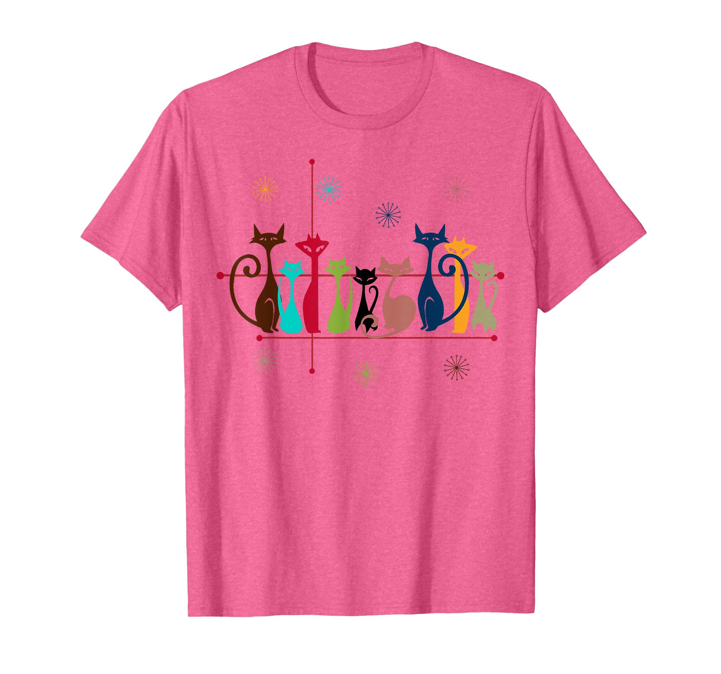 Vintage Retro Cat Gifts: 50s 60s Style Cat Dad & Mom T-Shirt