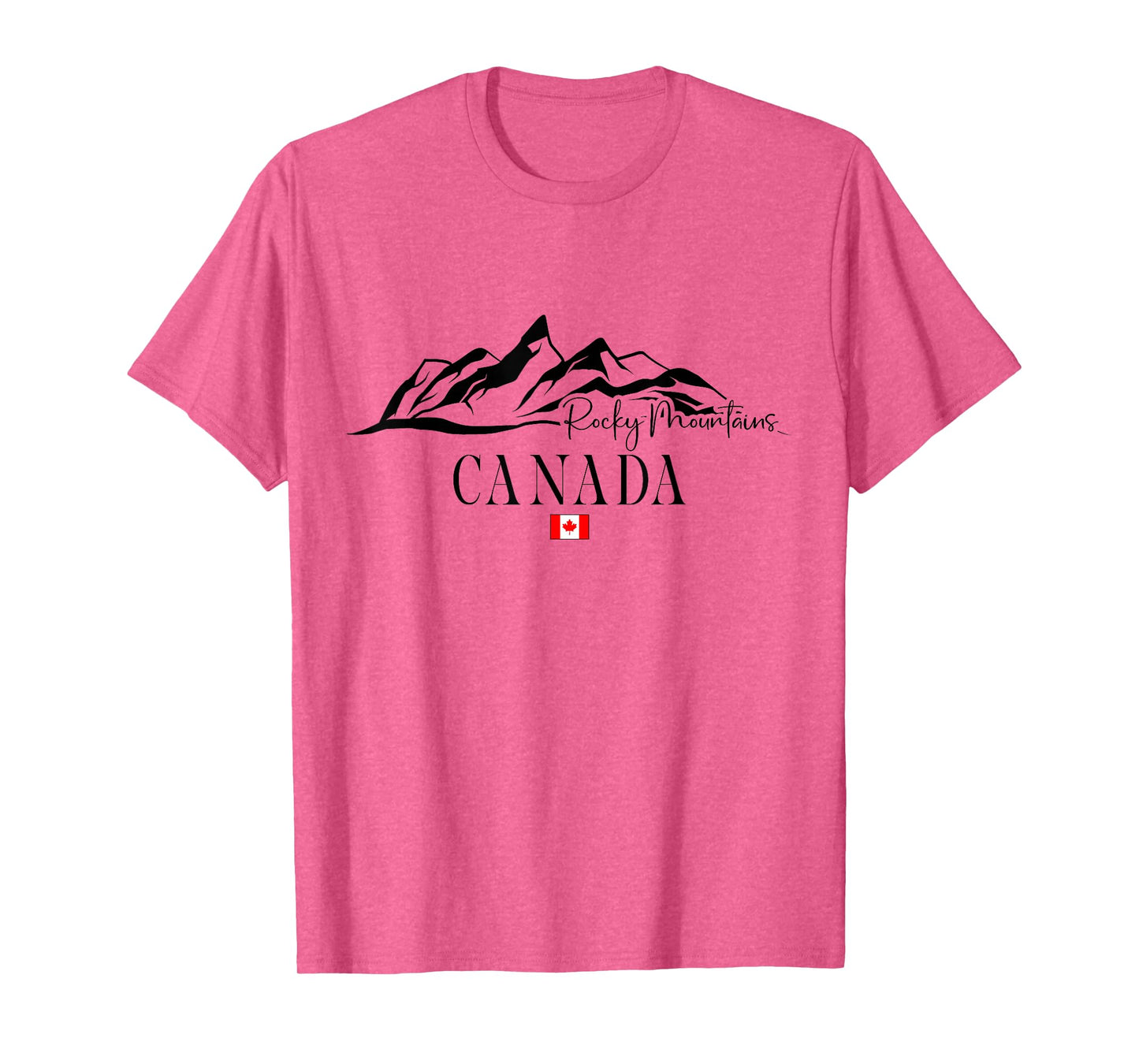 Rocky Mountains Canada Alpine Canadian Flag Souvenir T-Shirt