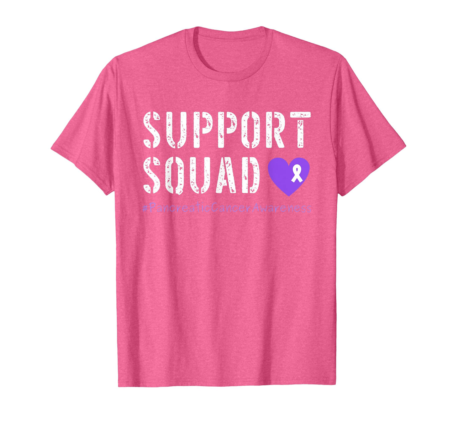 Purple Ribbon Men Women Kids Pancreatic Cancer Awareness T-Shirt