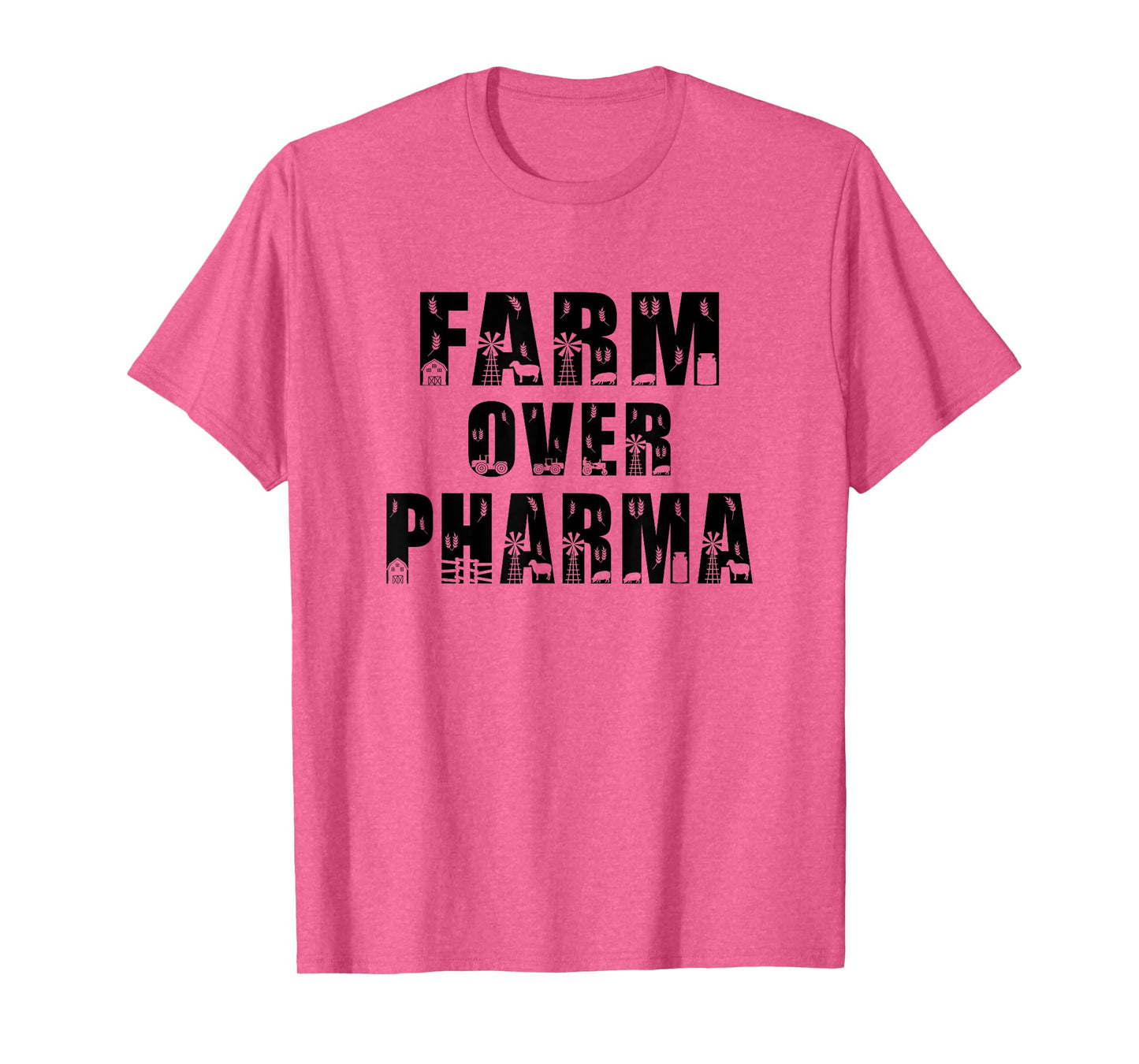 Farm Over Pharma Vegetable Tee T-Shirt, Small, Grey