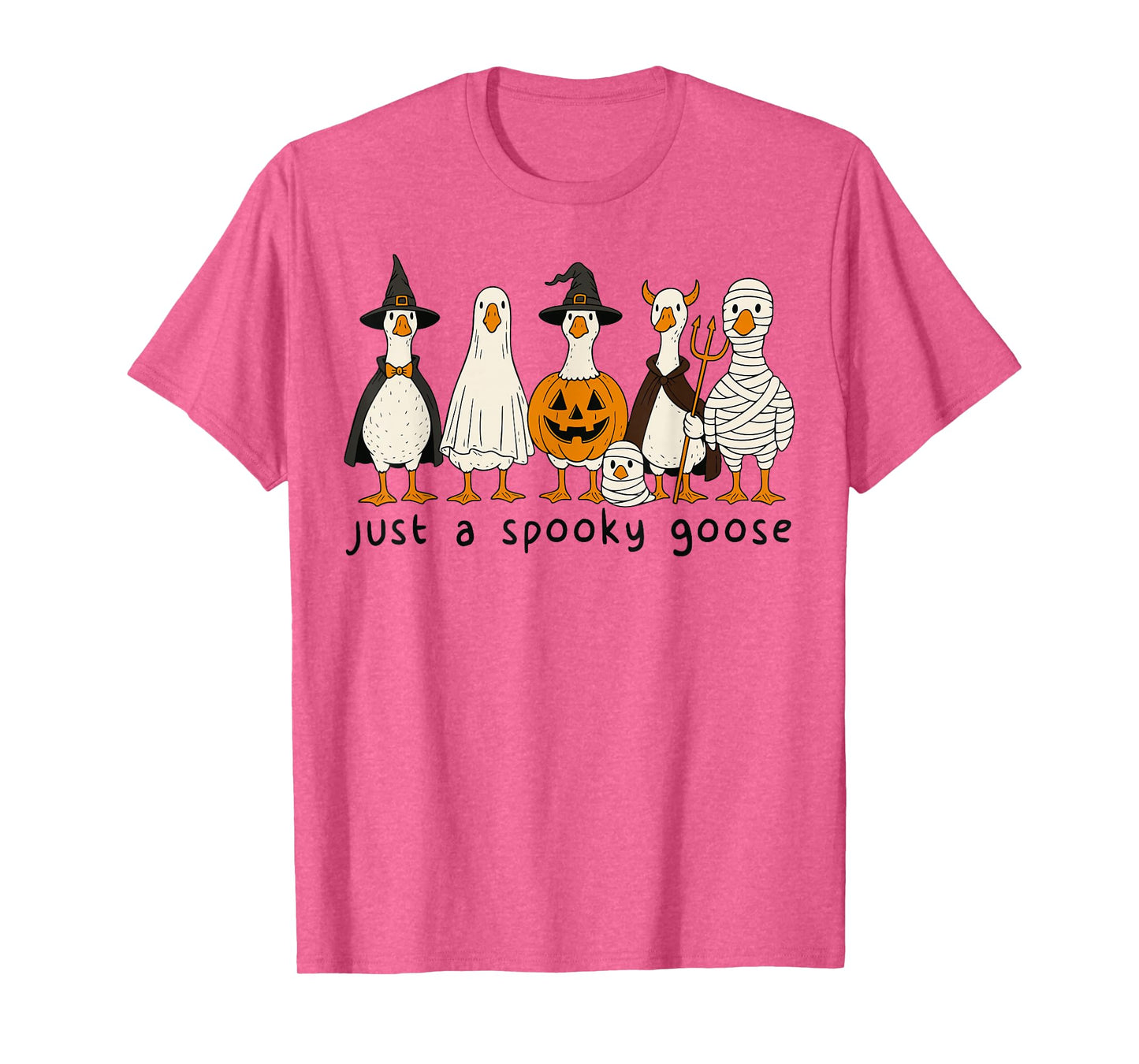 Just A Spooky Goose Halloween Silly Goose Funny Halloween T-Shirt