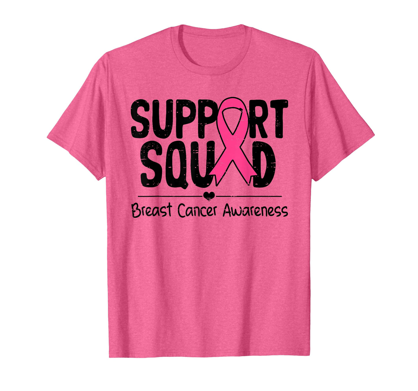 Support Squad Pink Ribbon Breast Cancer Awareness Girls Boys T-Shirt