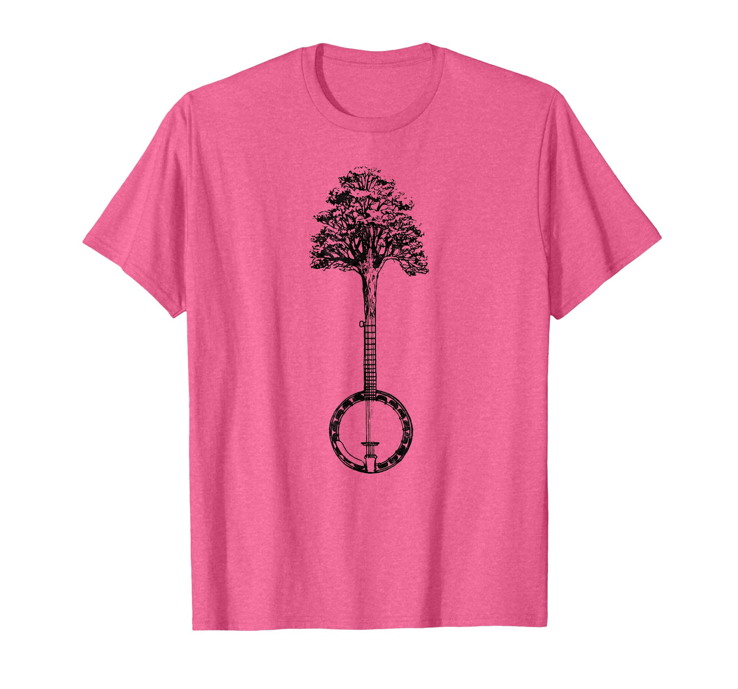 Banjo Tree Minimalist Design Vintage Nature & Music Graphic T-Shirt