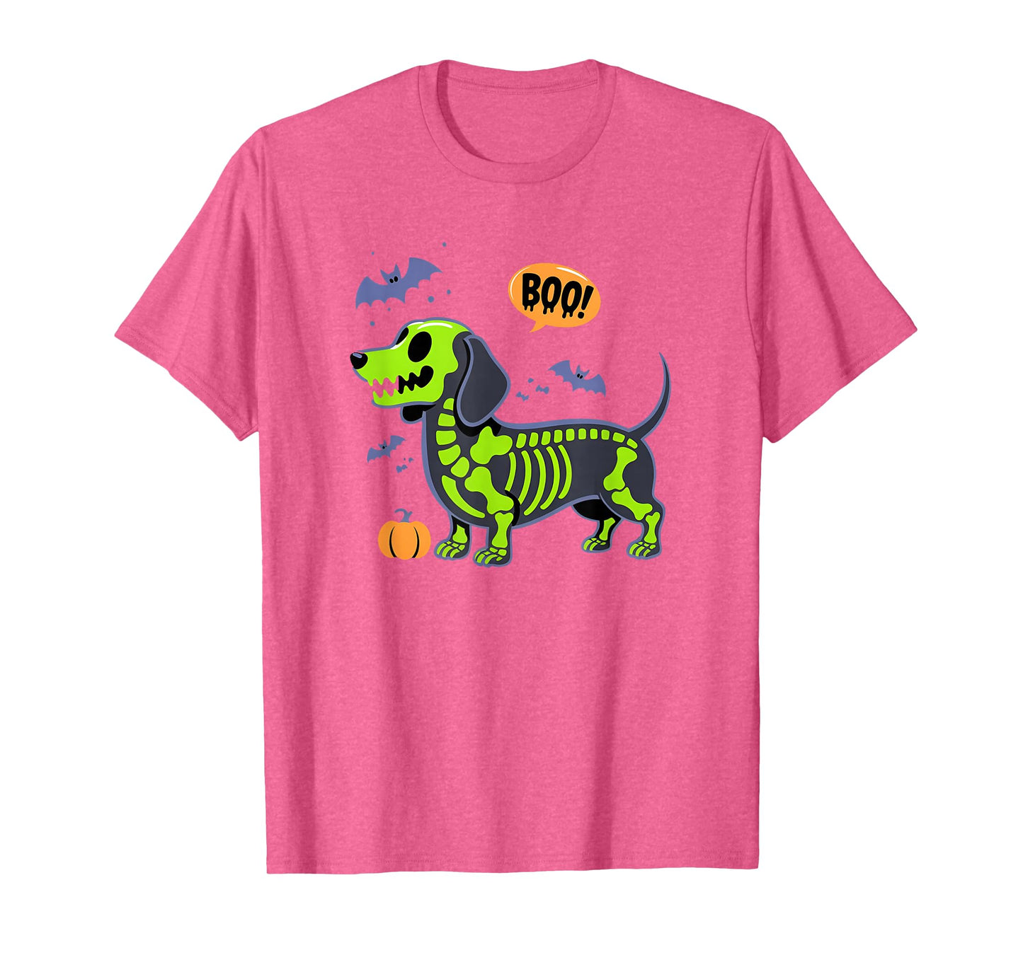Funny Dachshund Halloween Wiener Dog Cute Doxie Skeleton Boo T-Shirt