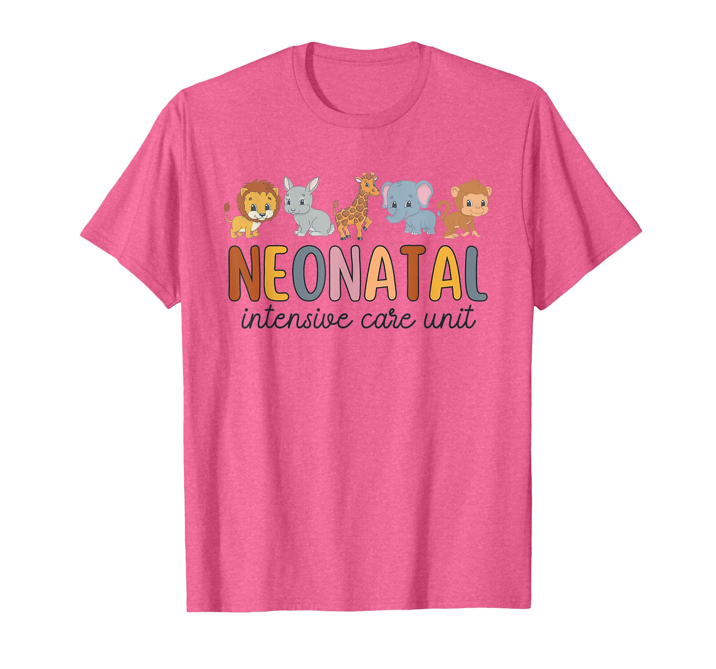 Women Groovy Neonatal Intensive Care Unit Animals NICU Nurse T-Shirt