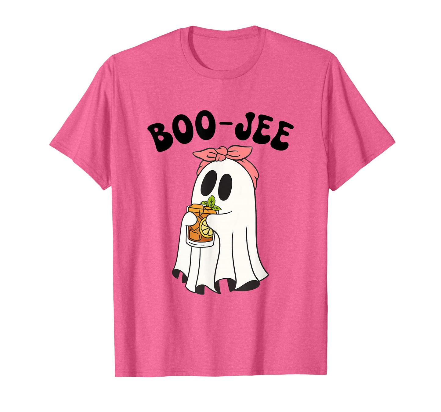 Funny Boo-JEE Ghost Halloween Pink Coquette Spooky Season T-Shirt