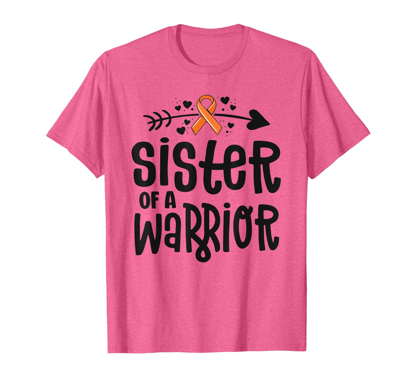 Sister Of A Warrior Orange Family Leukemia Cancer Awareness T-Shirt