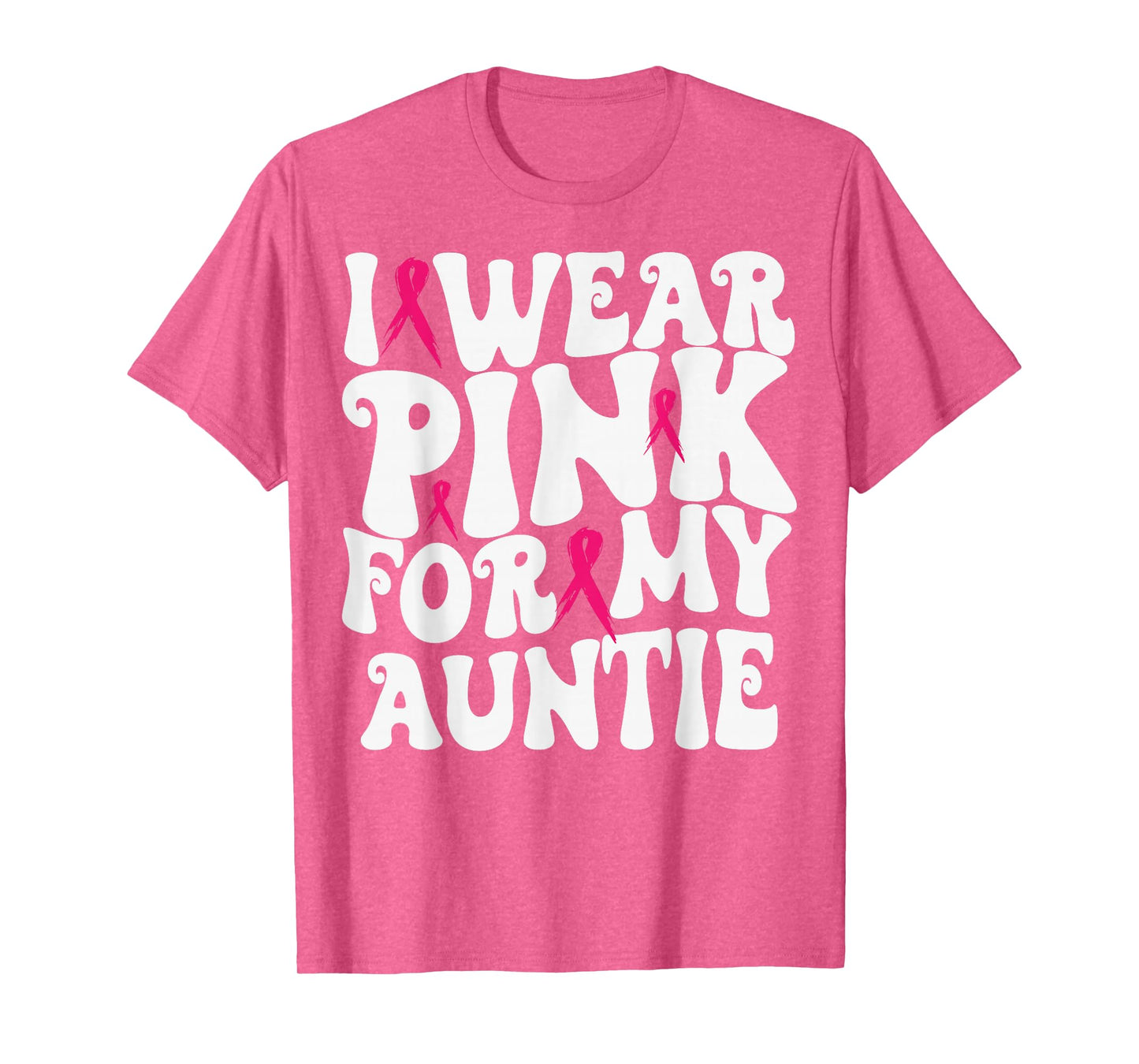 I Wear Pink for My Auntie Breast Cancer Awareness Kids T-Shirt