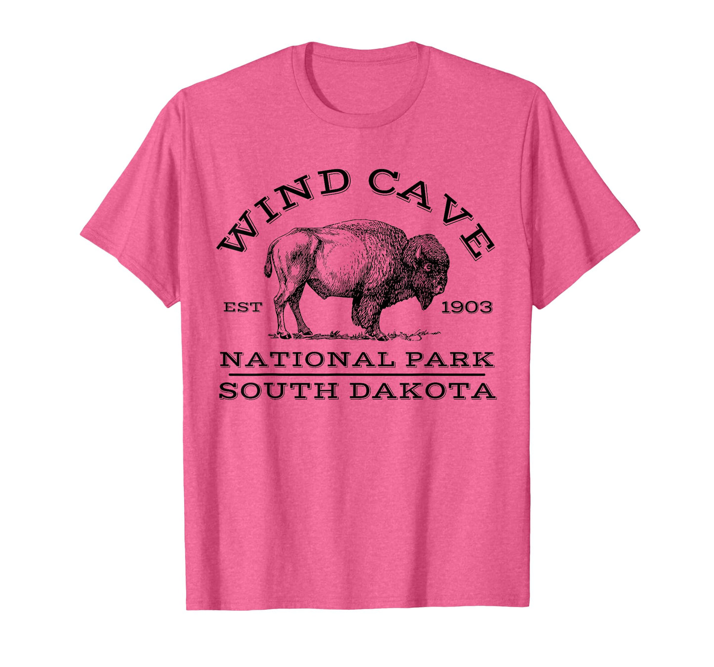 Wind Cave National Park Buffalo South Dakota Hike Outdoors T-Shirt