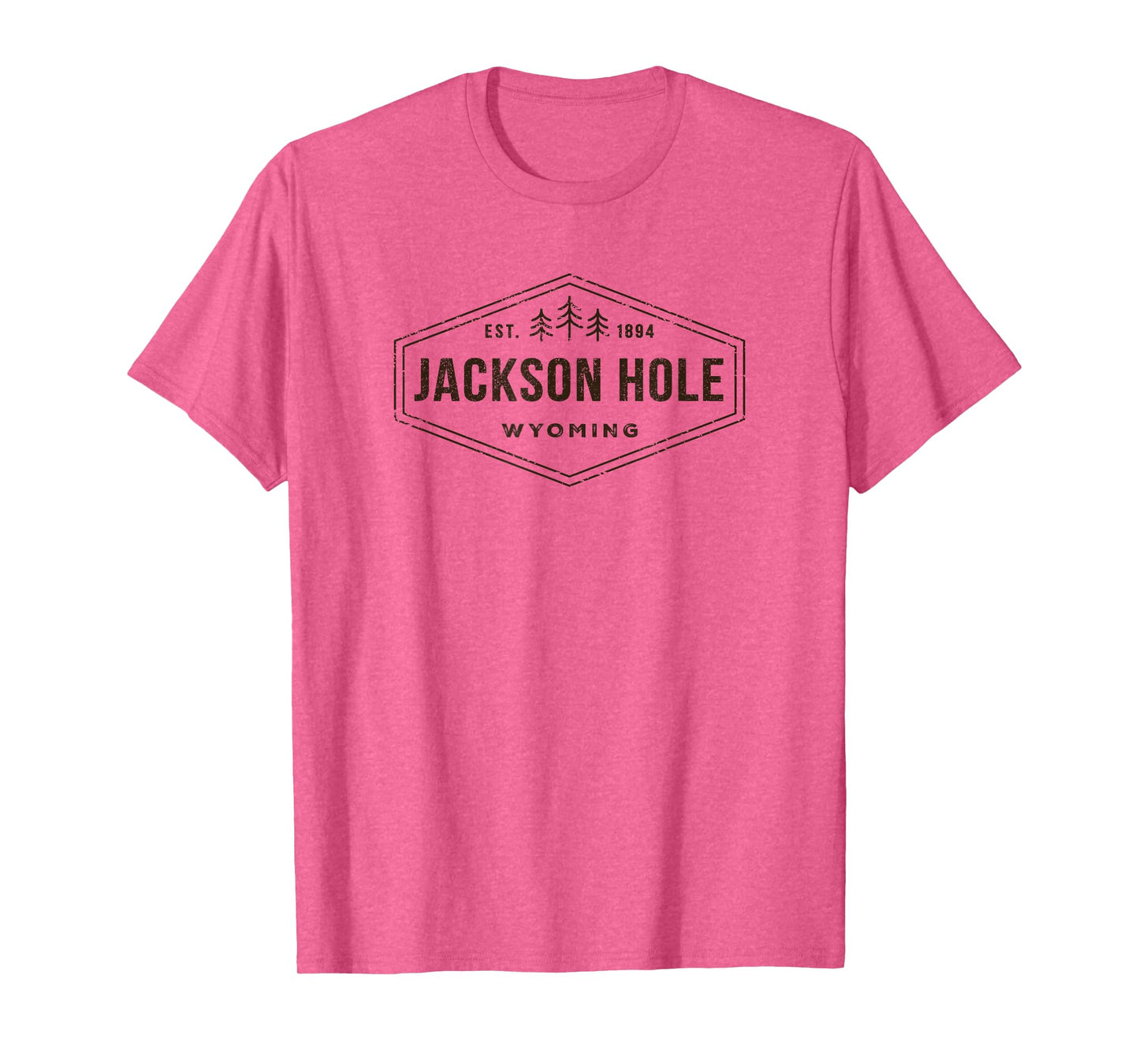 Vintage Jackson Hole Retro Hexagon Badge Wyoming Souvenir T-Shirt