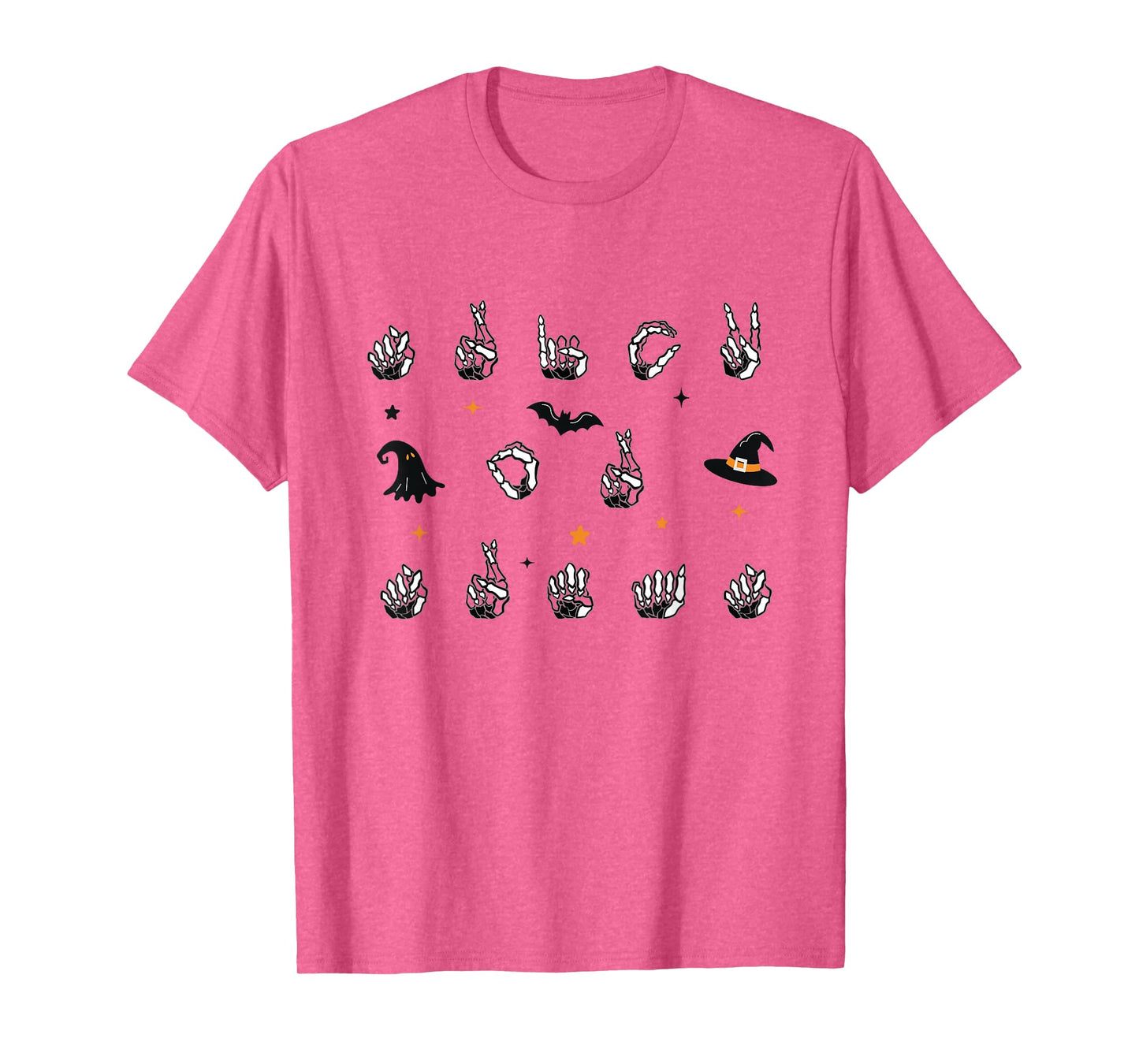 Trick or Treat ASL Skeleton Hands Halloween Sign Language T-Shirt