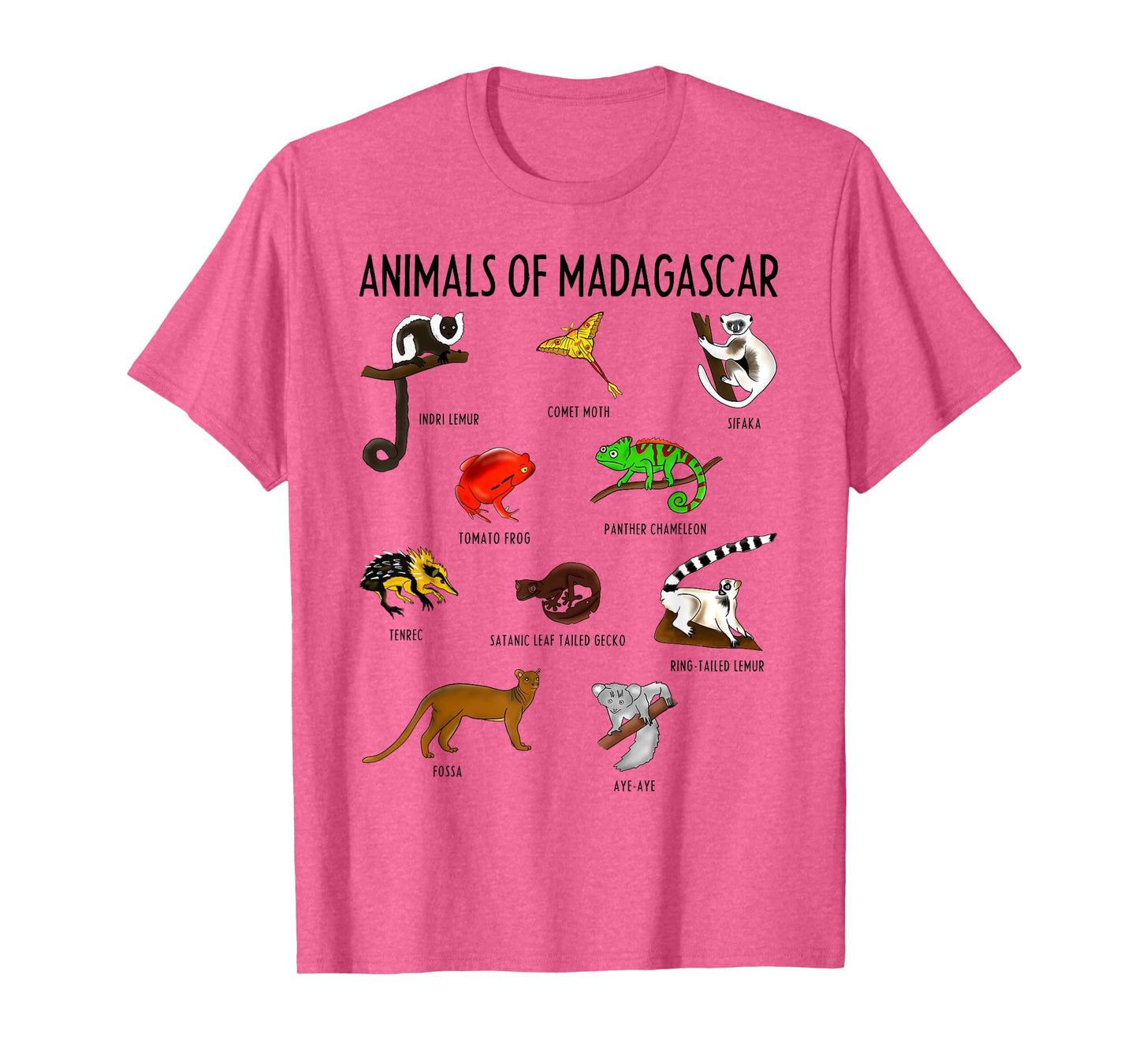 Wild Animals Educational Design for Kids Youth Teen Girl Boy T-Shirt