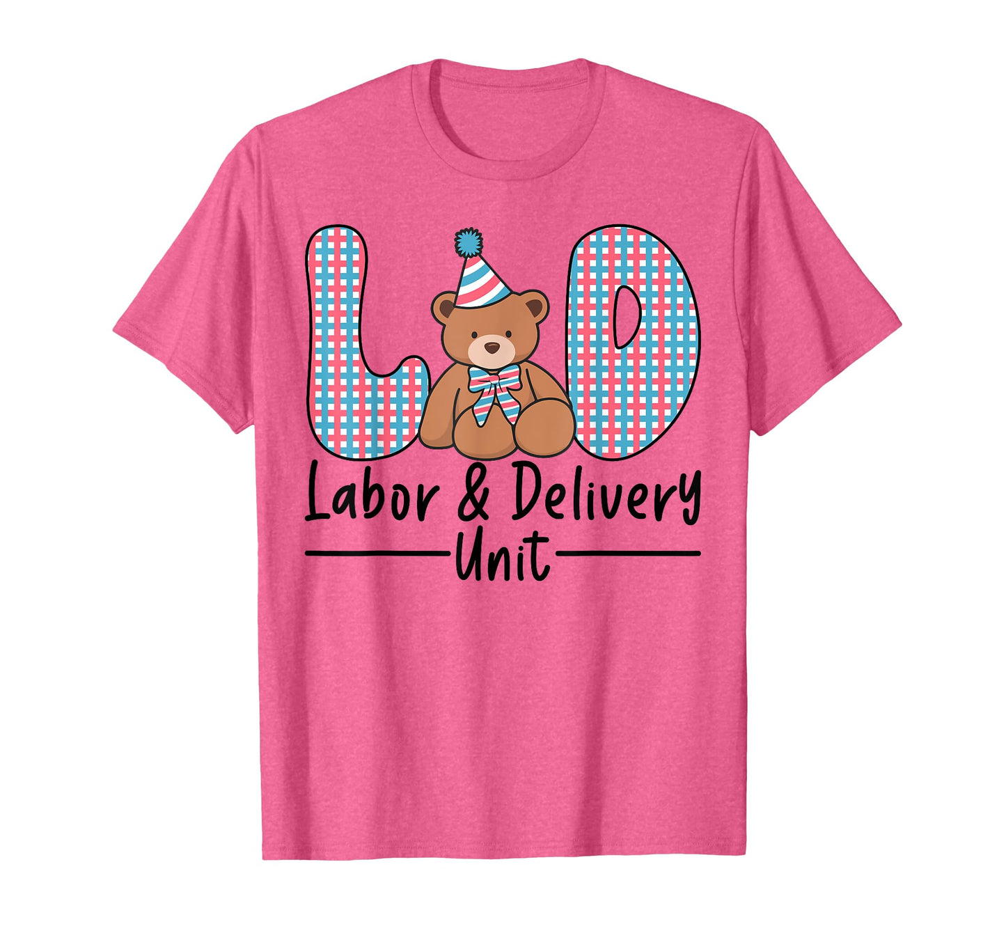 Labor and Delivery Unit Nursing L&D Bear Blanket Stripe T-Shirt