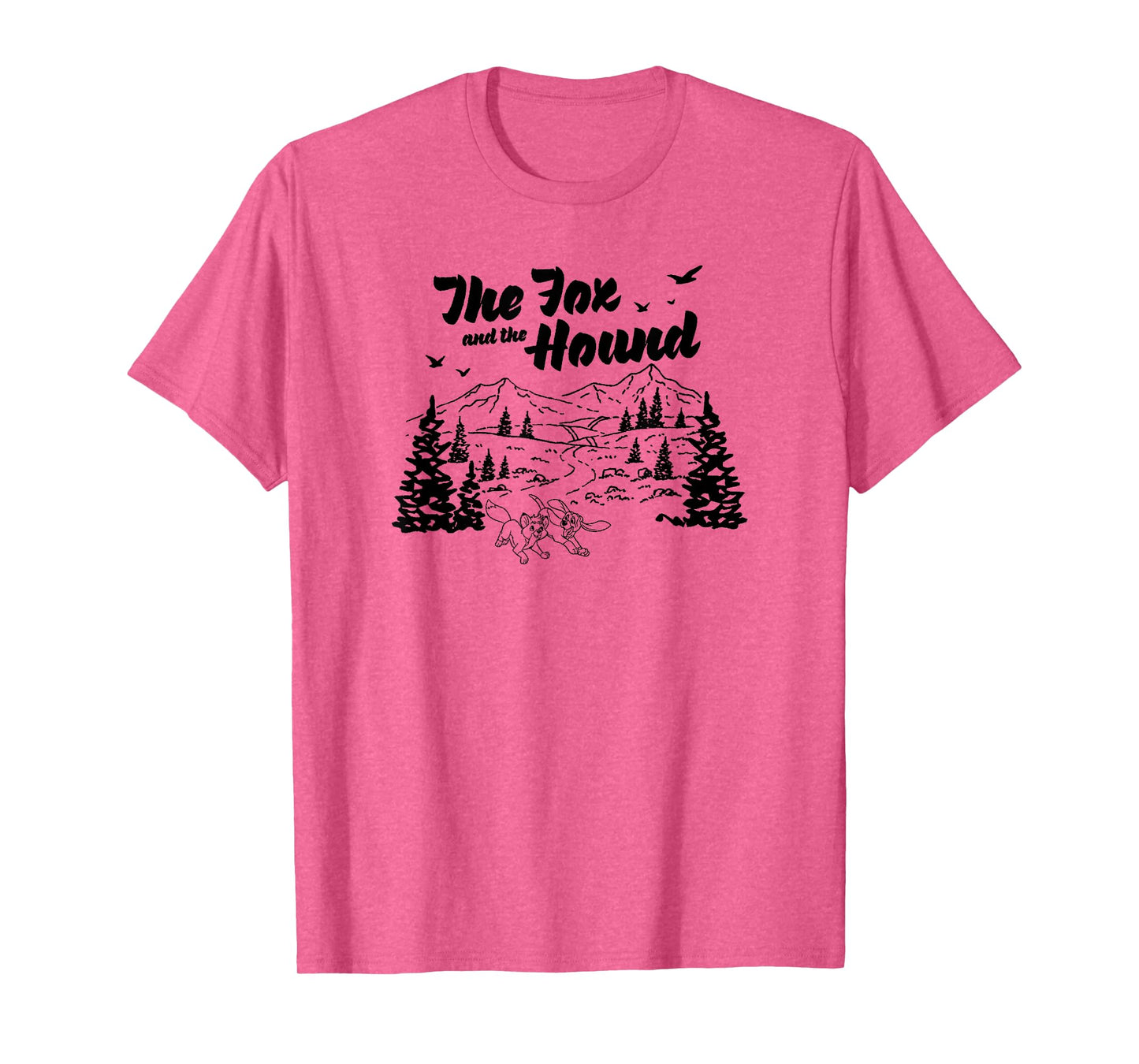 Disney The Fox and the Hound Friends Landscape Vintage Logo T-Shirt