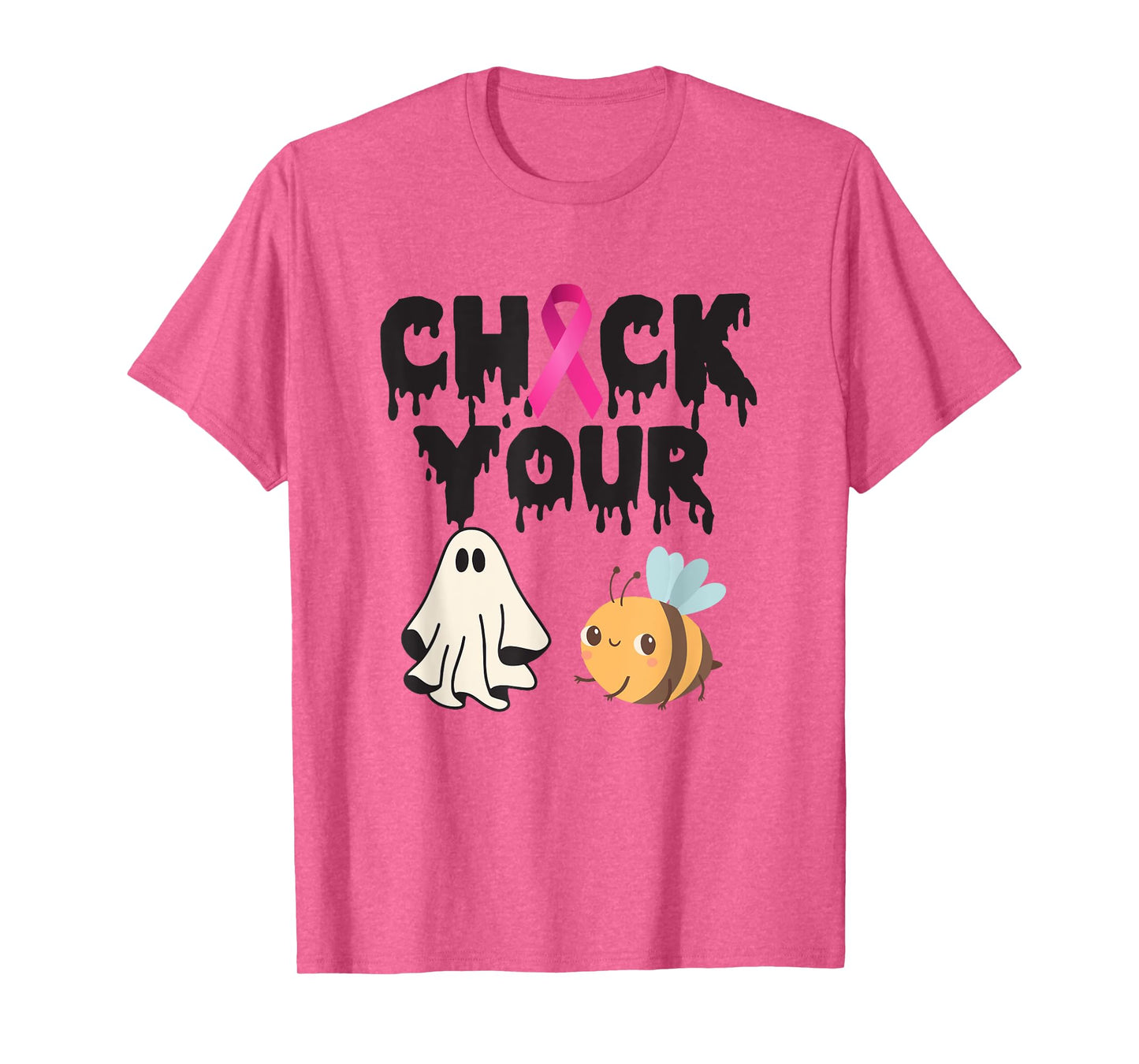 Check Your Boo Bees Breast Cancer Awareness Boobs Warrior T-Shirt