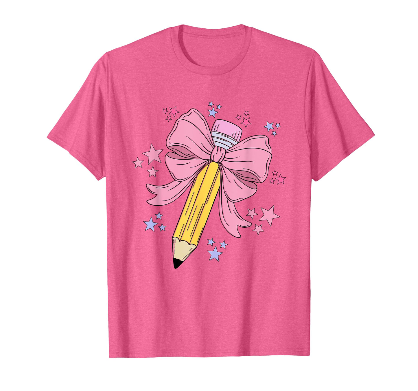 Pencil Coquette Bow Teacher Appreciation Back To School T-Shirt