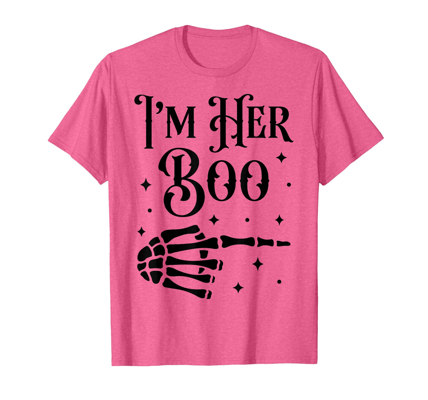 Im Her Boo Im His Ghoul Funny Halloween Couple Skeleton Hand T-Shirt