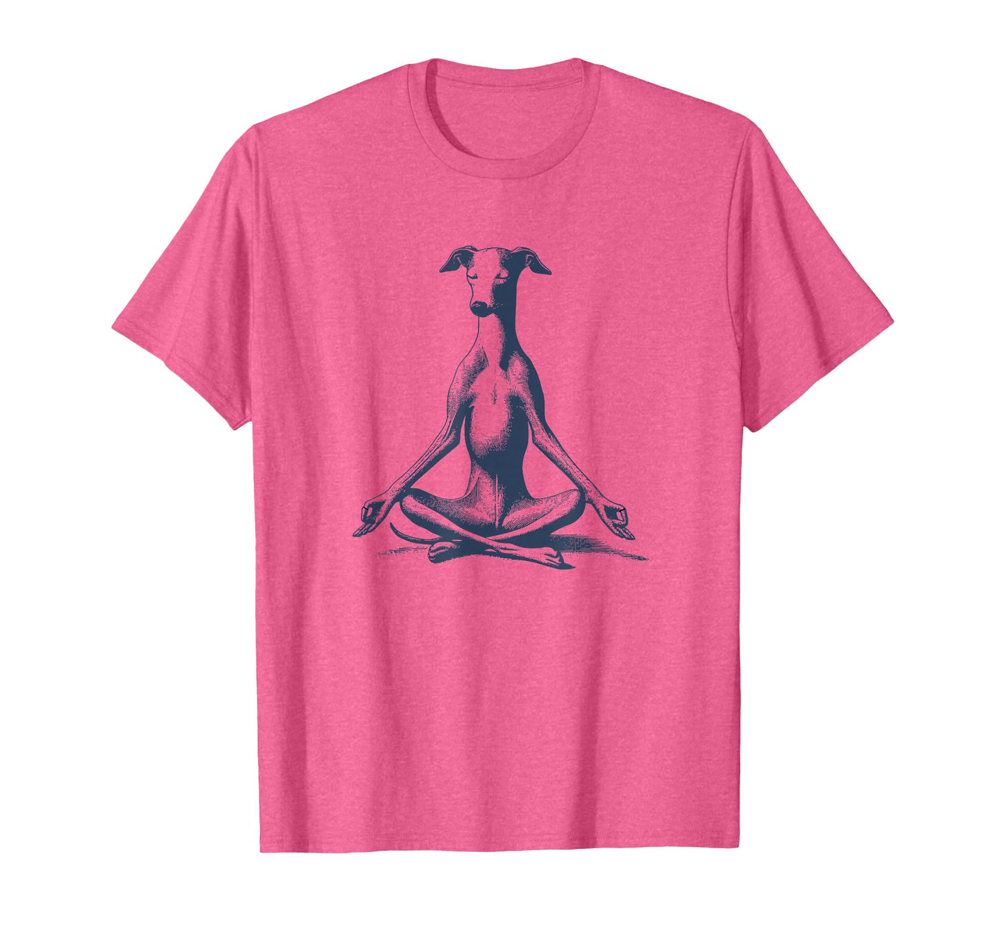 Italian Greyhound Whippet Iggy Meditate Lotus Yoga Vintage T-Shirt