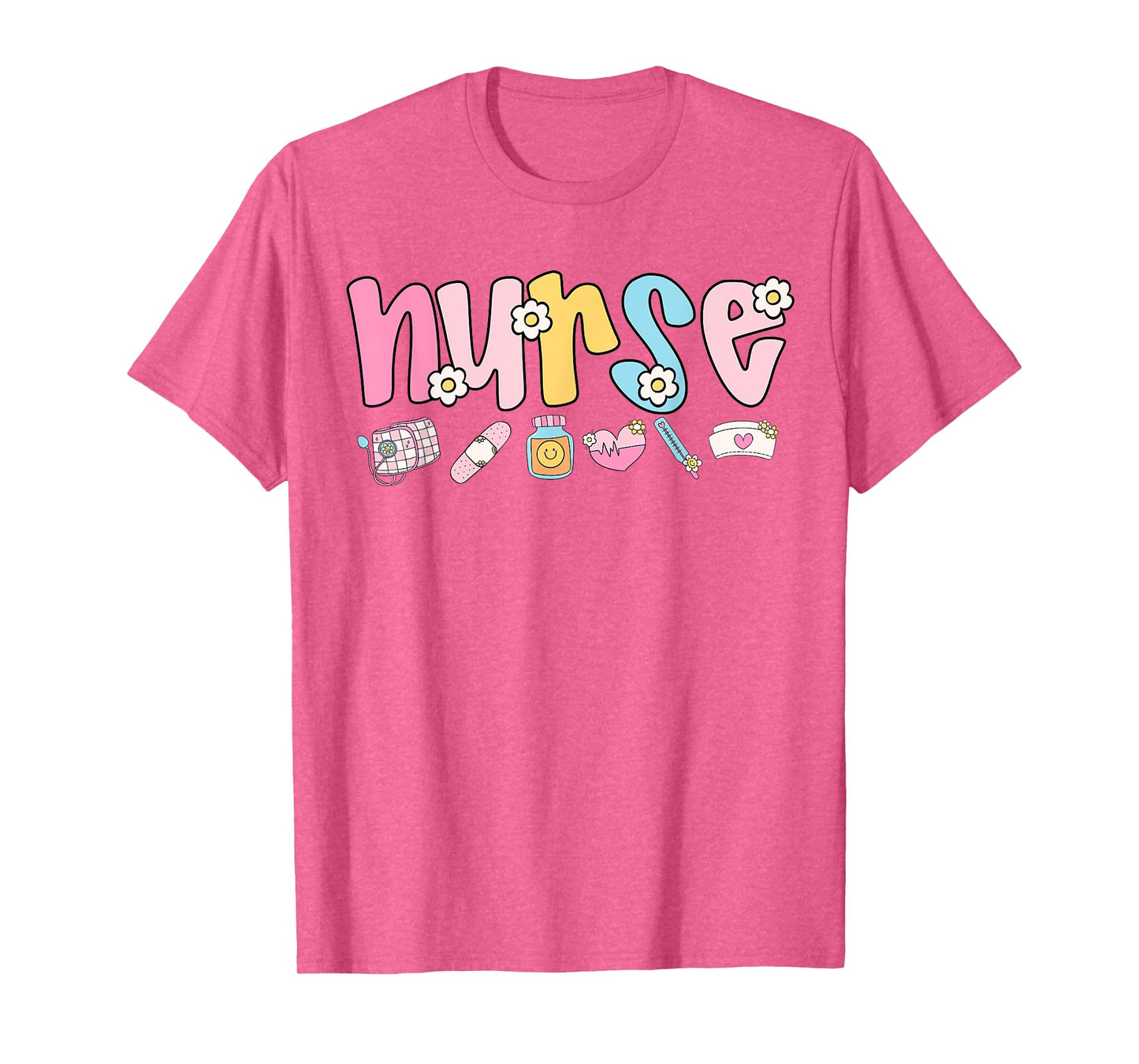 Cute Nurse Retro Nurses RN LPN Women School Life Work Scrub T-Shirt