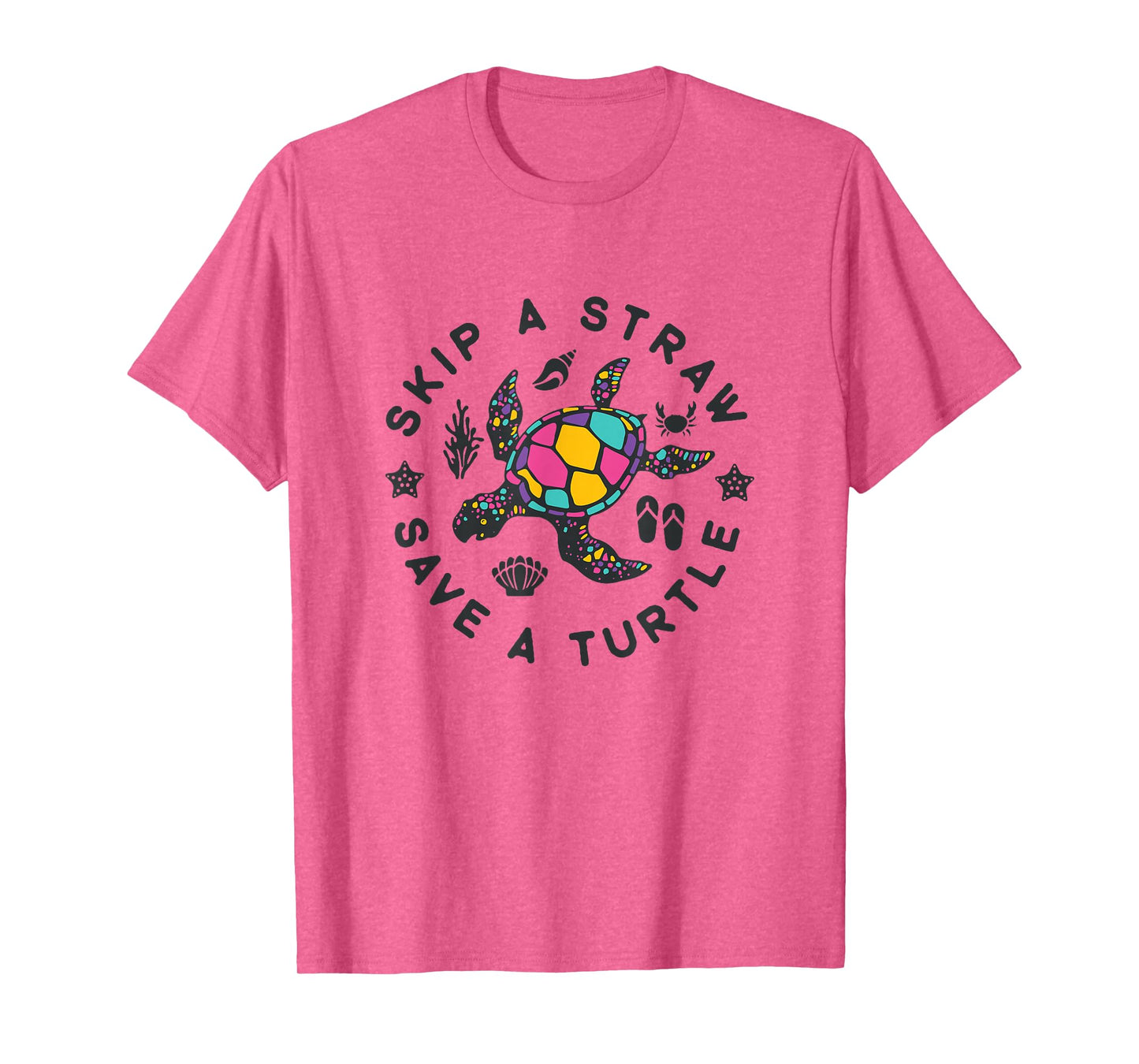 Sea Turtle Rescue Awareness Tee Skip A Straw Save A Turtle T-Shirt