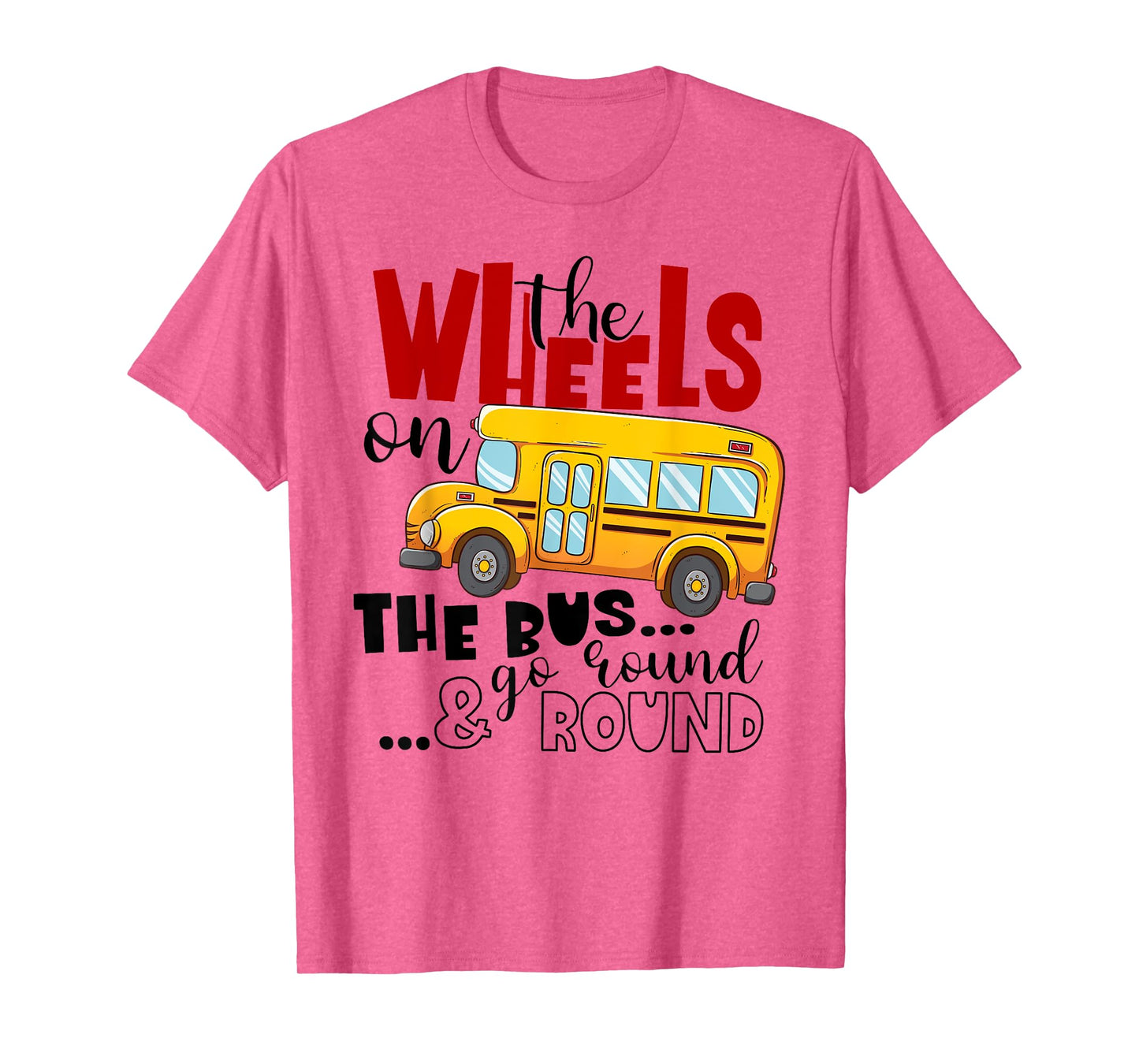 Back To School Funny The WHEELS On The BUS Toddler Kids Boys T-Shirt
