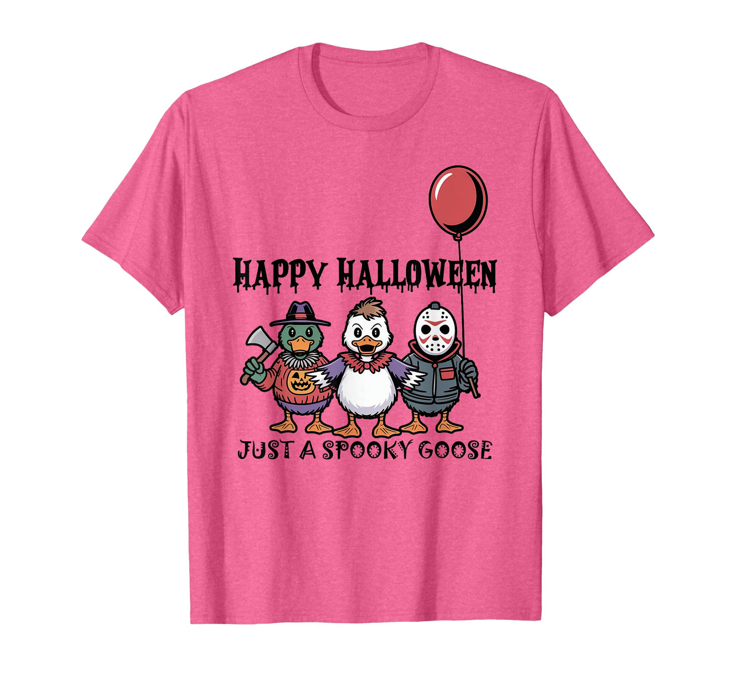 Just A Spooky Goose Halloween Ghost Witch Horror Movies T-Shirt