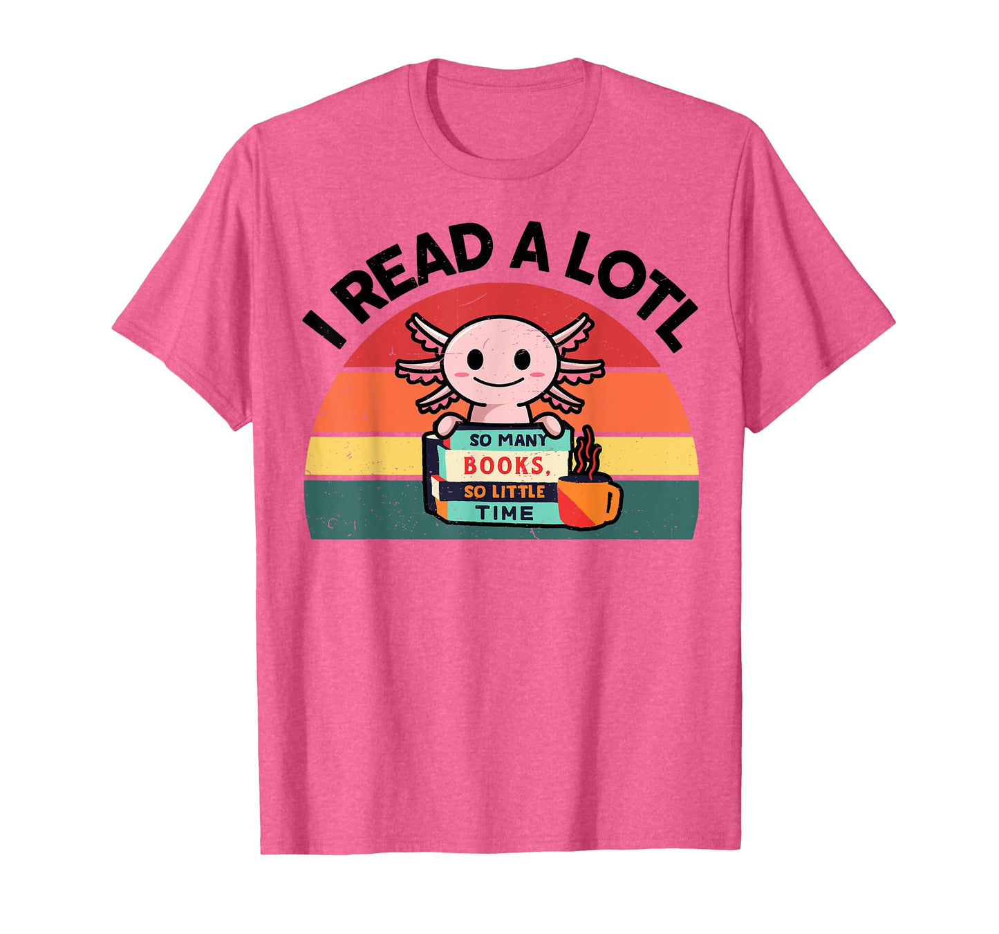 Axolotl-Shirt Reading Book Readsolotl Kids Boys Girls Cute T-Shirt