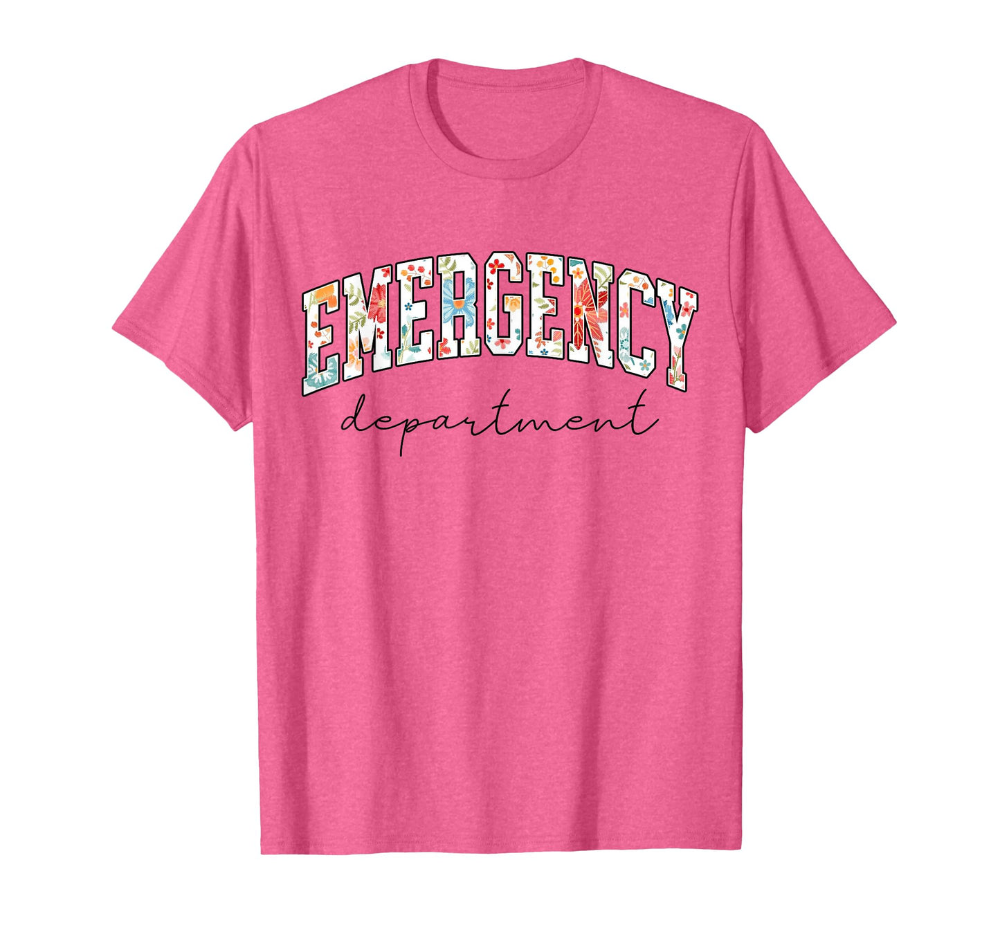 Emergency Room Floral ER Nurse Healthcare Worker Nursing T-Shirt