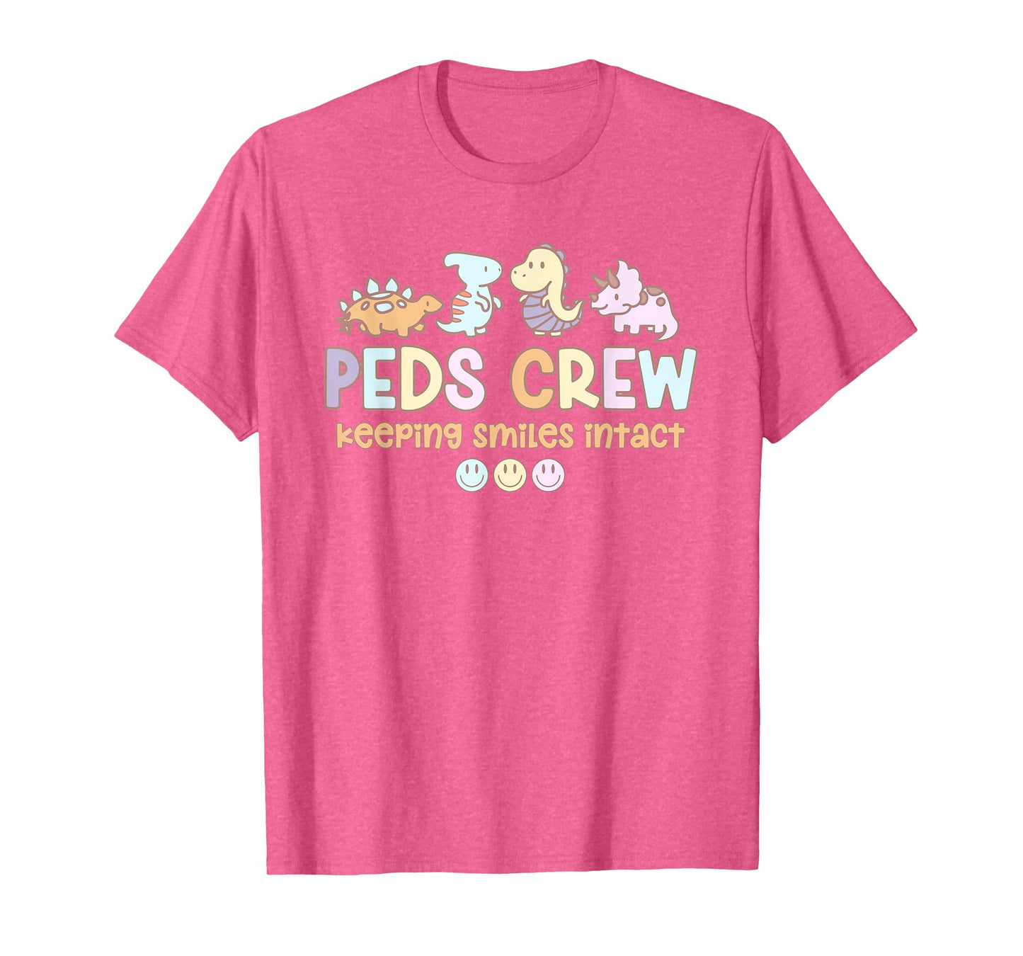 Groovy Peds Team Crew Keeping Smiles Intact Pediatric Nurse T-Shirt