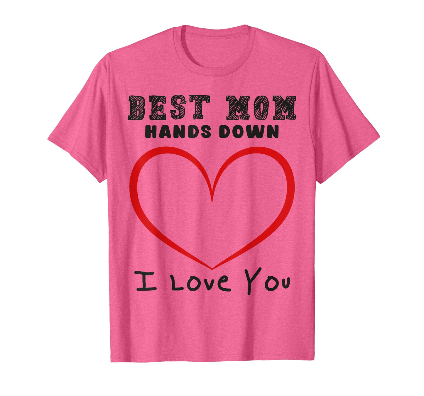 Best Mom Hands Down Handprint T-Shirt