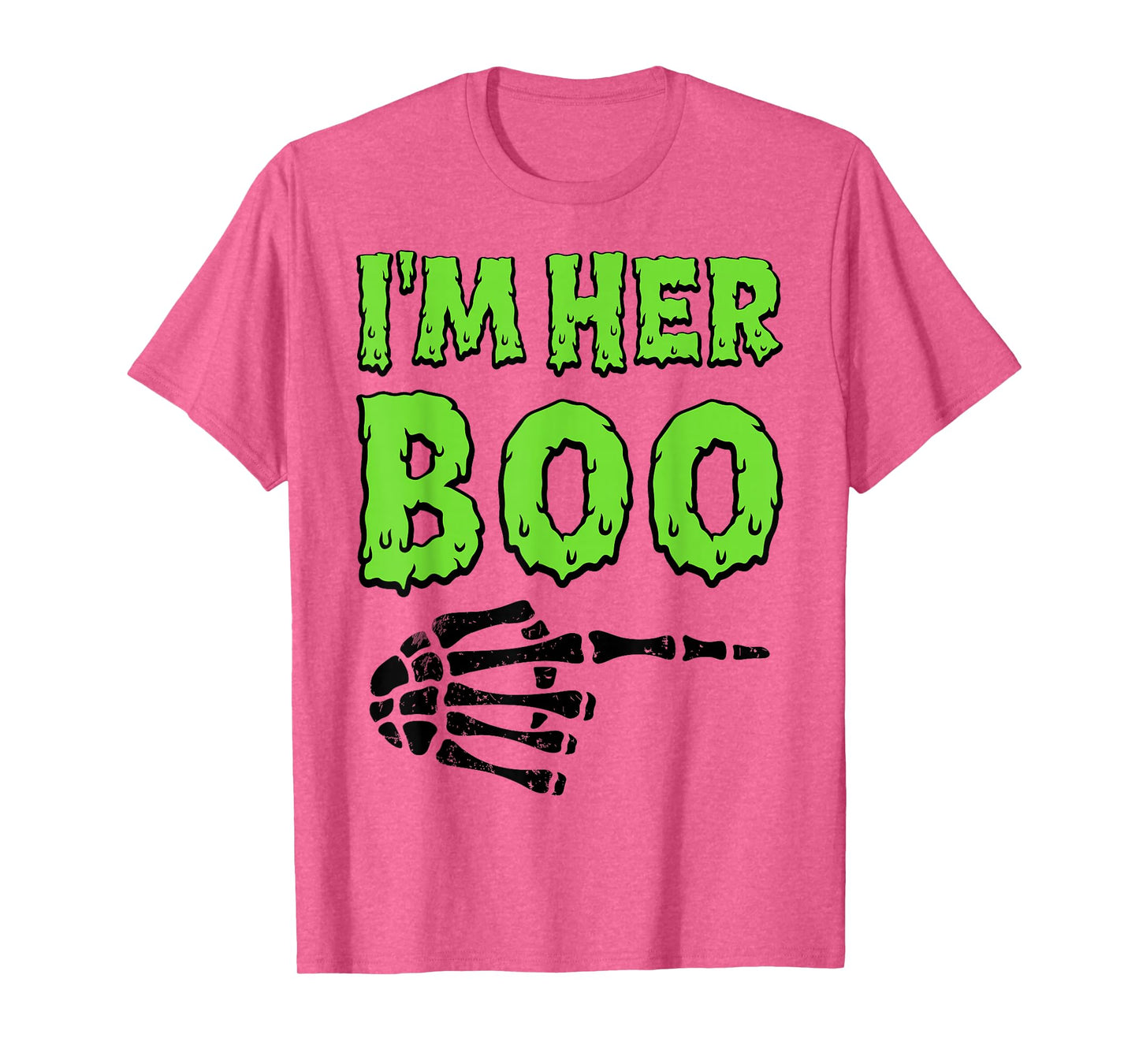 I’m Her Boo I’m His Ghoul Halloween Couple Matching Skeleton T-Shirt