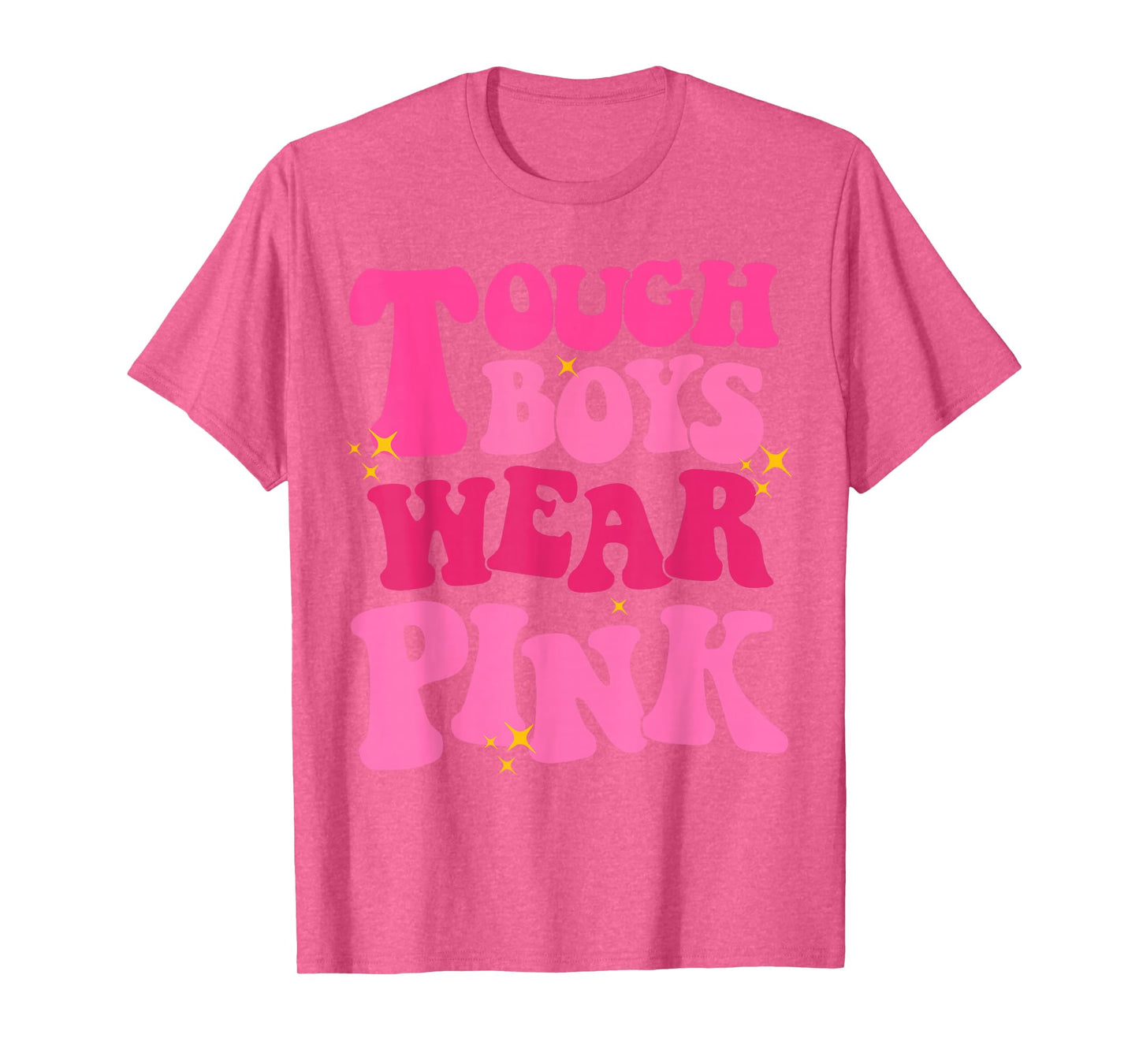 Tough Boys Wear Pink Breast Cancer Awareness Shirts Men Boys T-Shirt