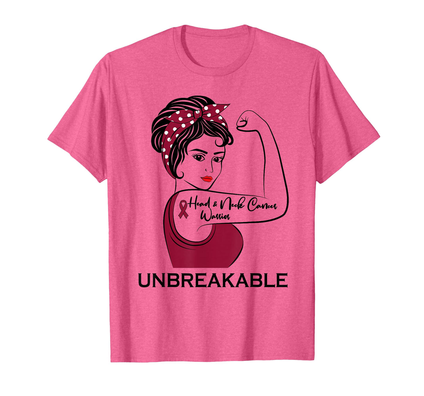 Head and Neck Cancer Warrior Unbreakable Awareness T-Shirt