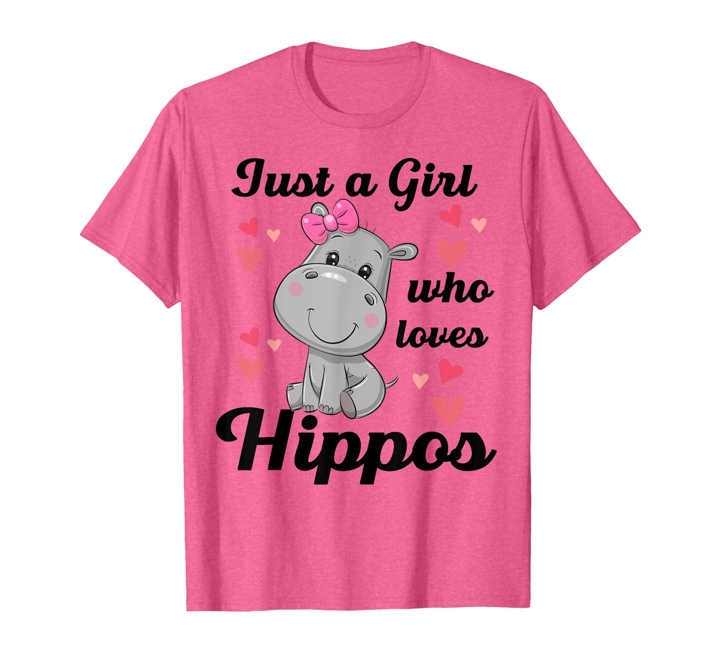 Cute Hippo-Shirt Just A Girl Who Loves Hippo Kids Toddler T-Shirt