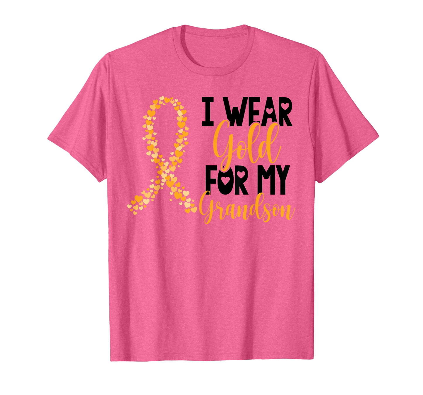 I Wear Gold For My Grandson Childhood Cancer Awareness T-Shirt