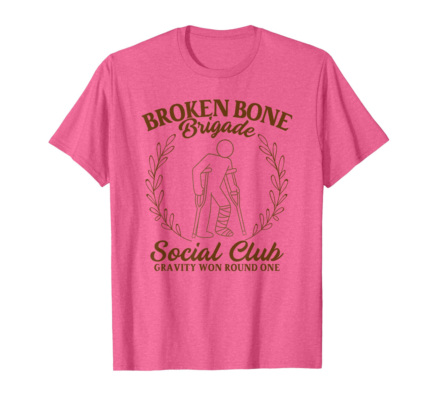 Broken Bone Leg Social Club Surgery Injury Recovery Hospital T-Shirt