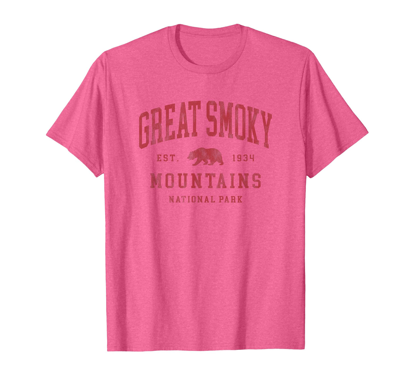 Retro Great Smoky Mountains National Park Mens Womens Hiking T-Shirt