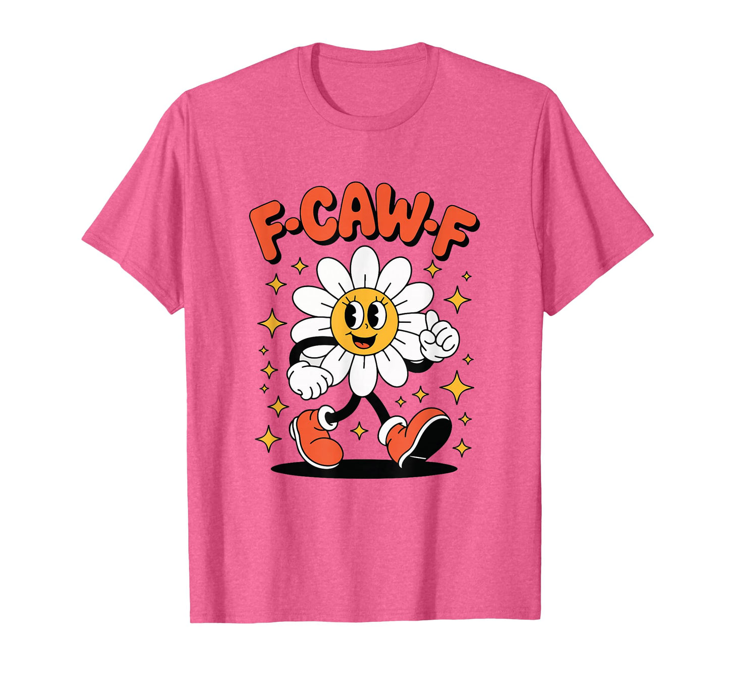 F-Caw-F Cute Happy Daisy Flower with Sparkles T-Shirt