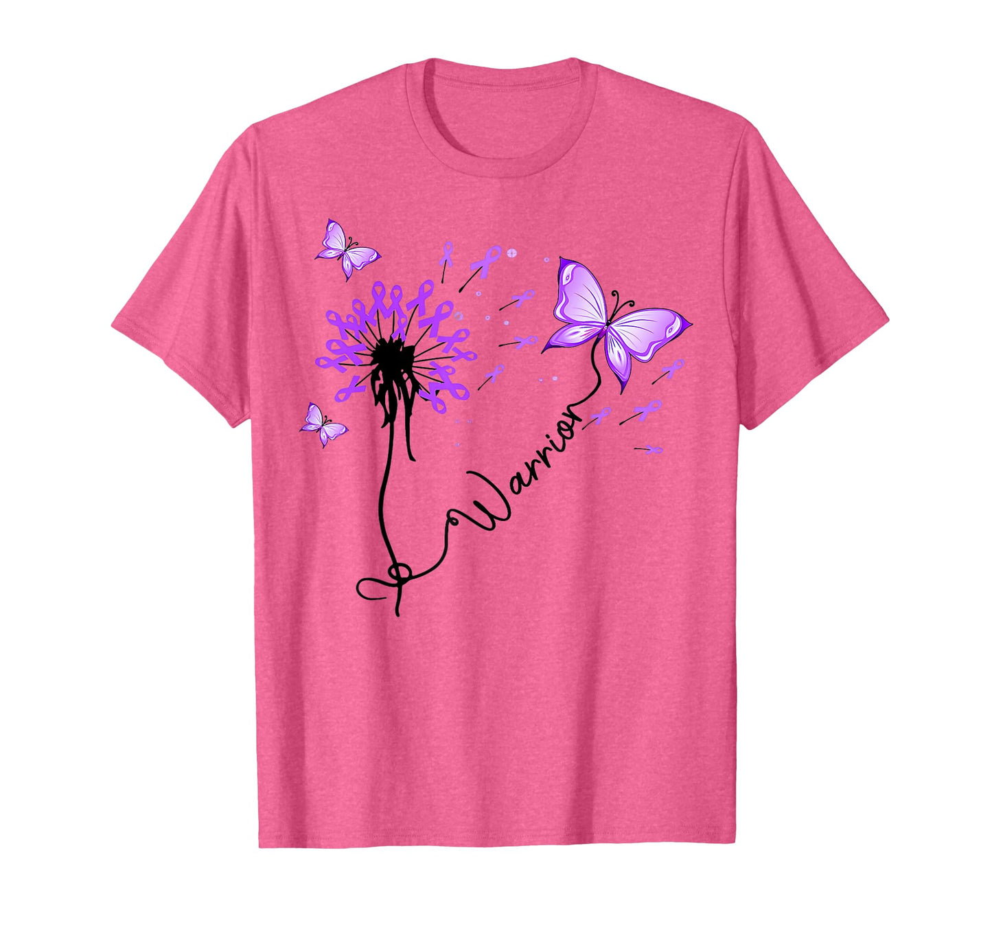 Pancreatic Cancer Warrior Pancreatic Cancer Purple Ribbon T-Shirt