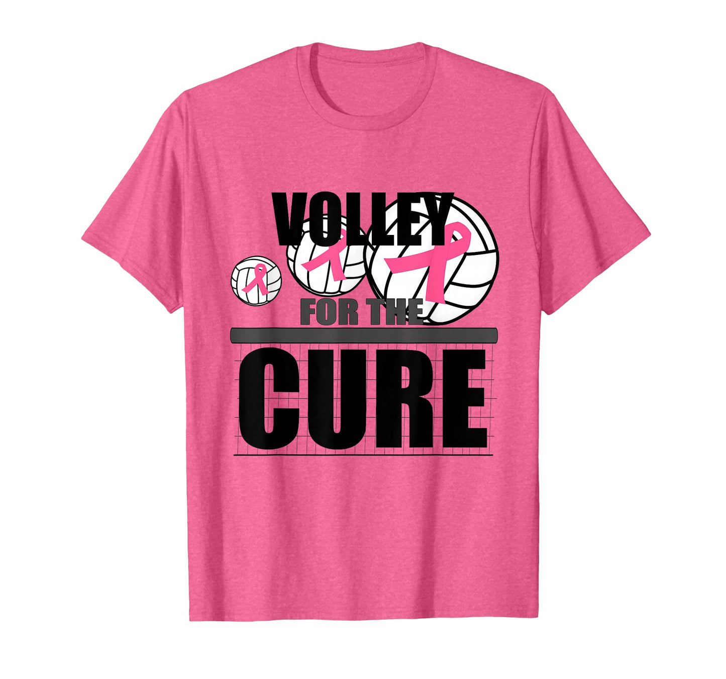 Volleyball Breast Cancer Pink Ribbon Volley for the Cure T-Shirt