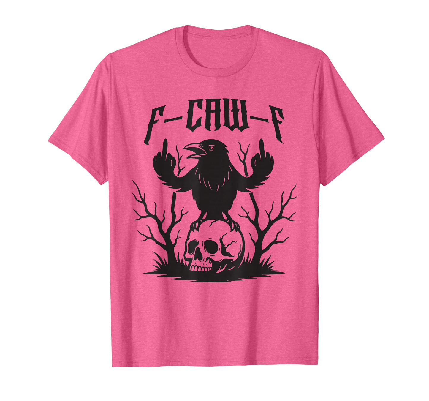 F-Caw-F Black Crow Pun Funny Bird Cawing Grunge T-Shirt