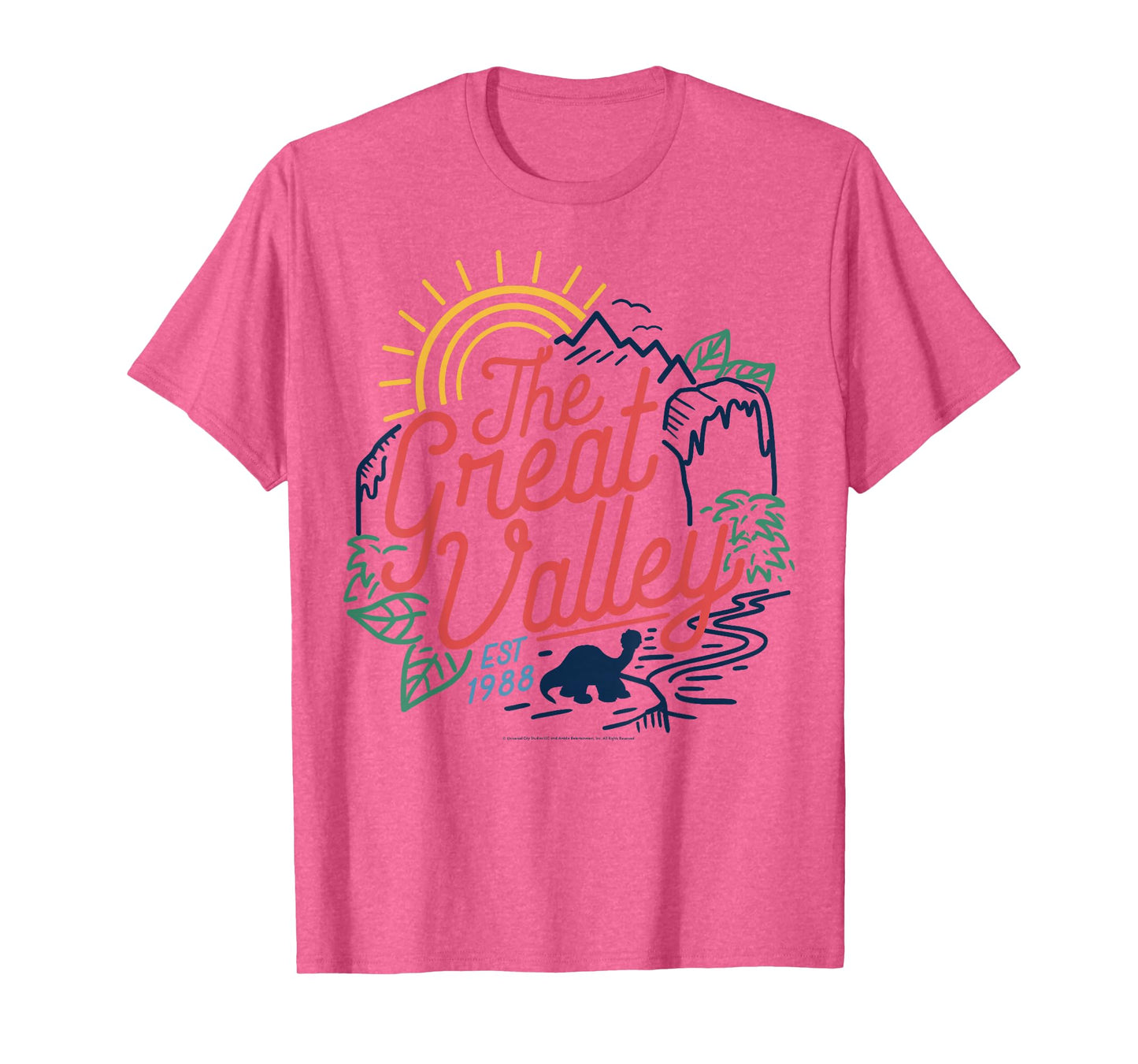 Land Before Time The Great Valley Littlefoot Silhouette T-Shirt