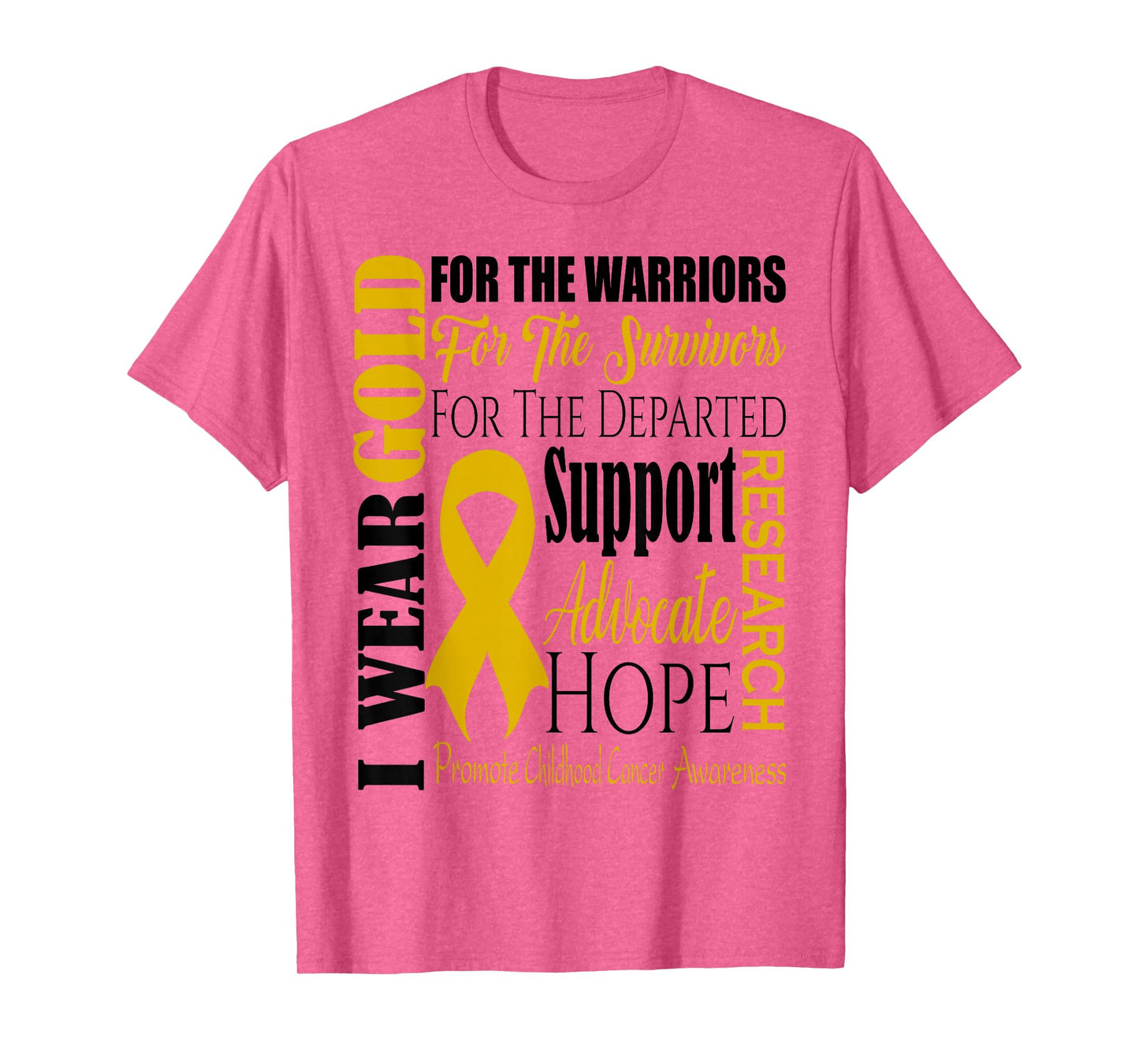 Childhood Cancer Awareness T Shirt Gold for a Child Fight T-Shirt