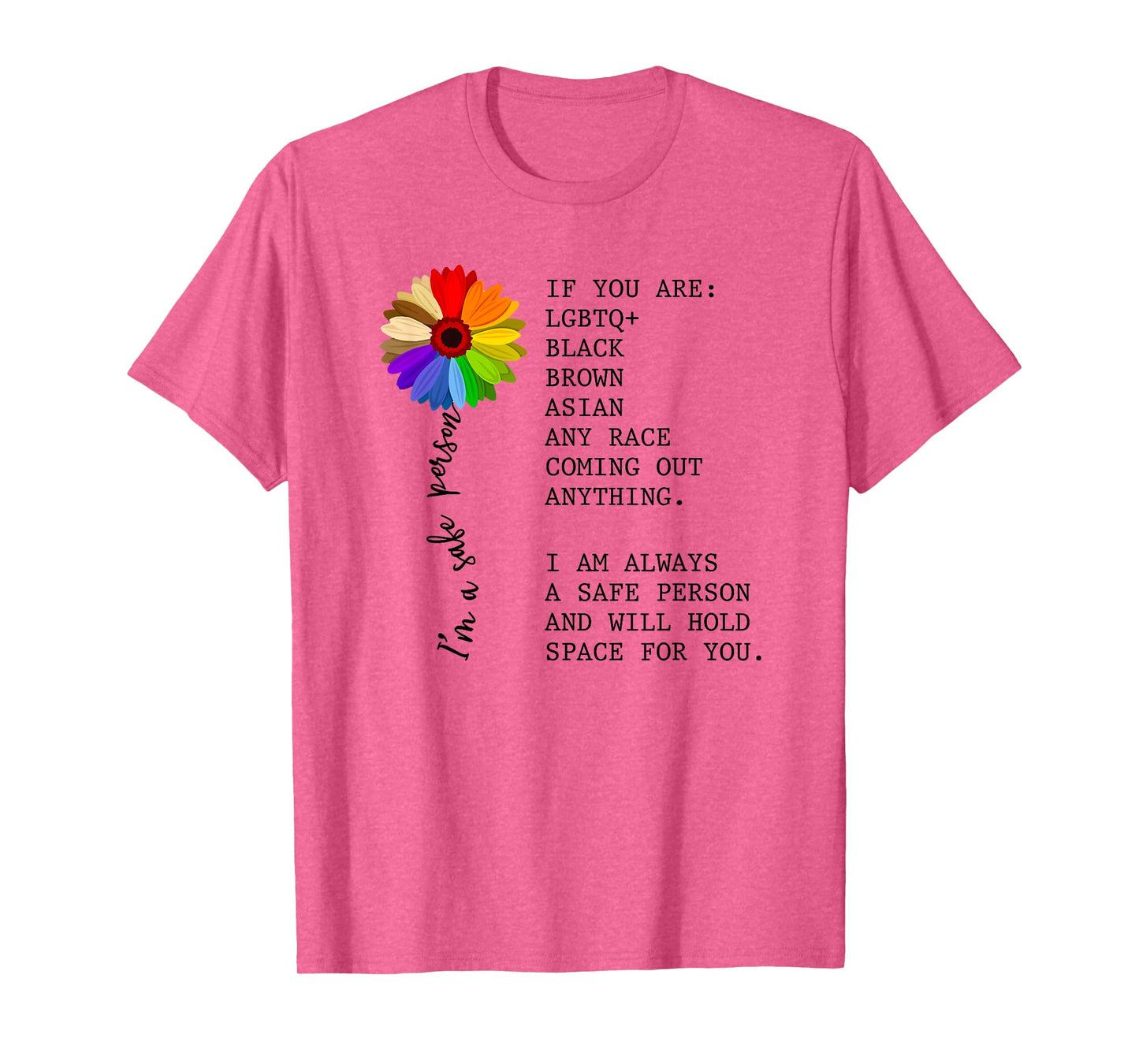 Sunflower LGBT I'm A Safe Person, LGBT Pride Month T-Shirt