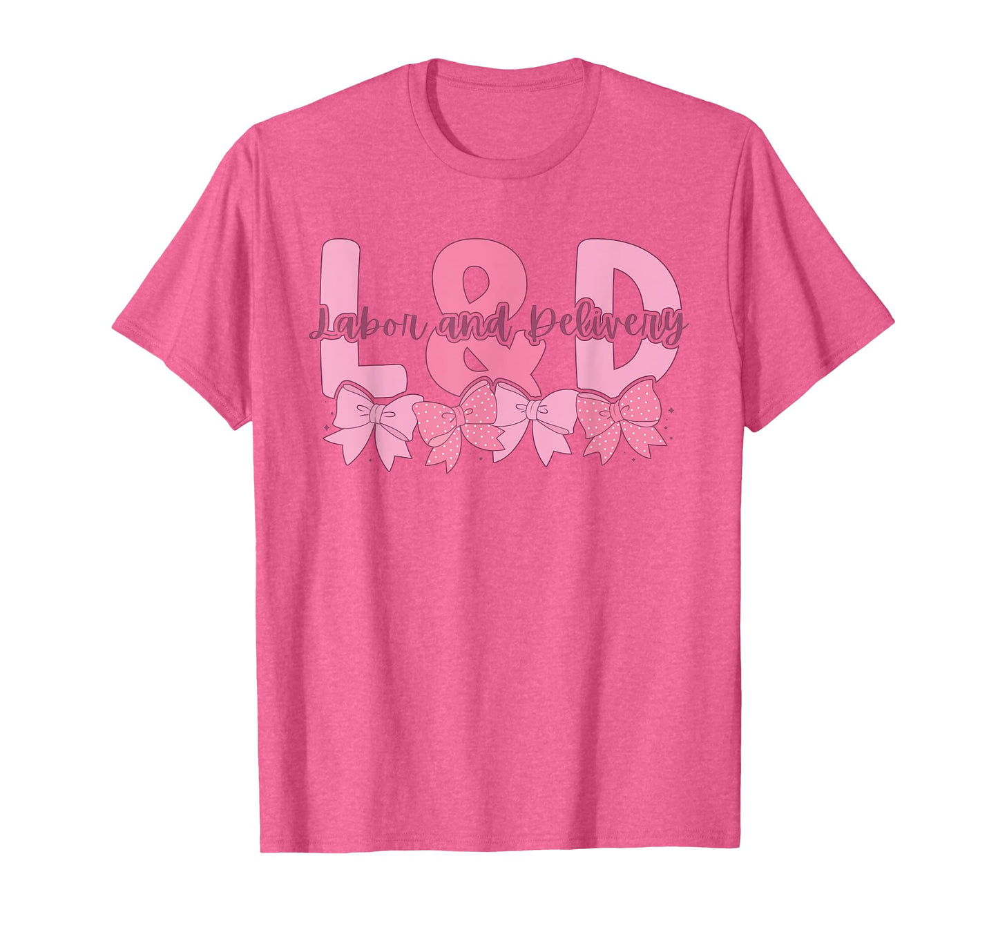 Women Coquette Labor and Delivery Pink Bow Future L&D Nurse T-Shirt