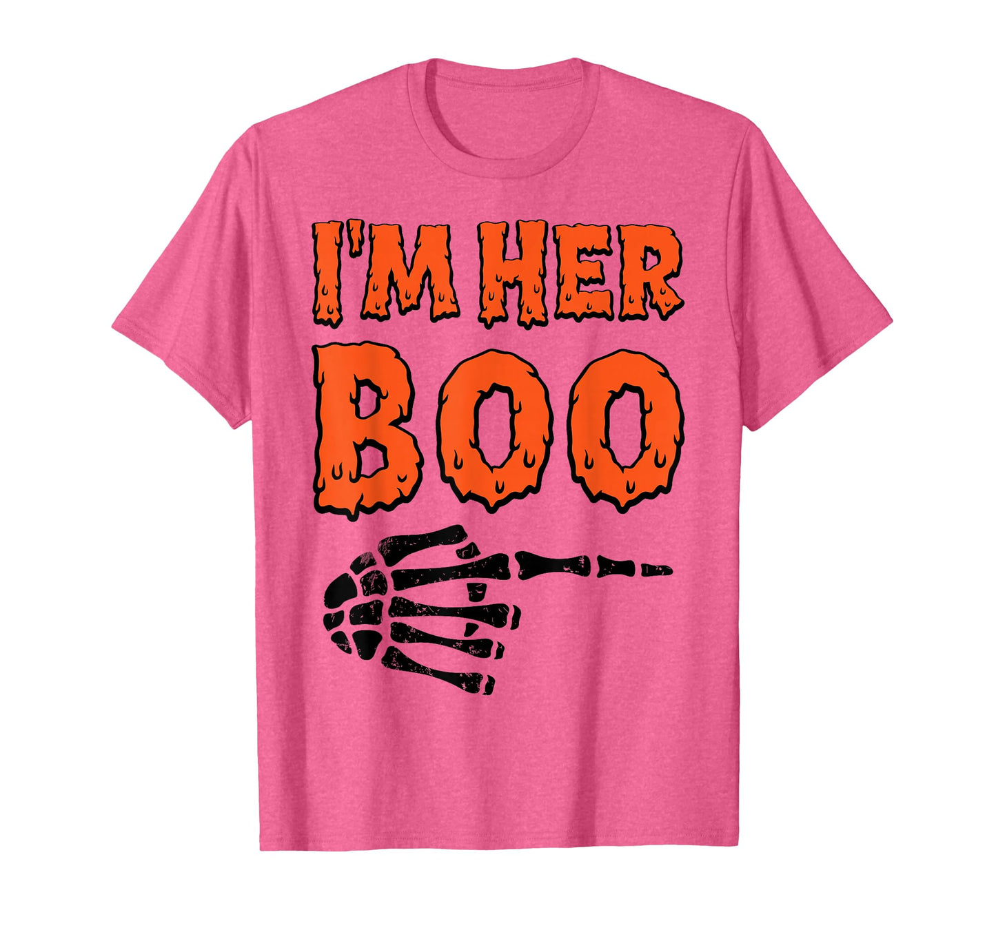 I’m Her Boo I’m His Ghoul Halloween Couple Matching Skeleton T-Shirt