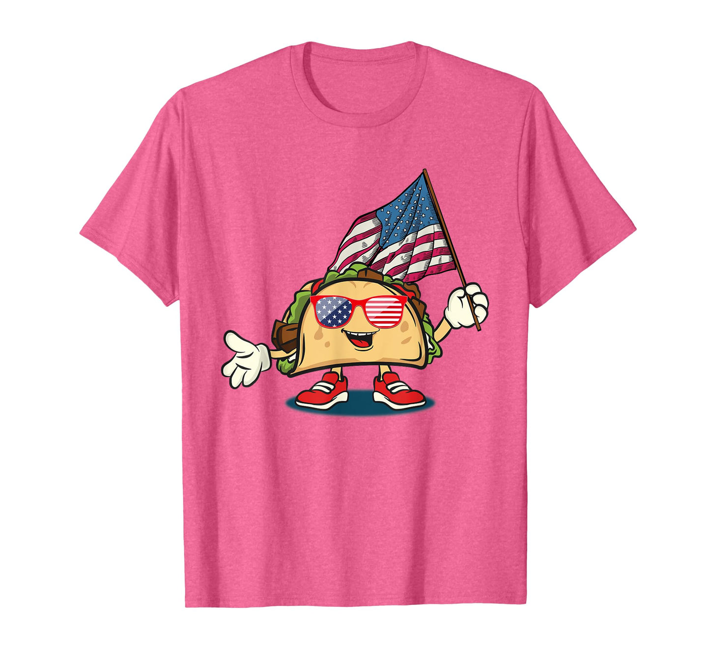 Taco Sunglasses American Flag Funny 4th Of July Patriotic T-Shirt